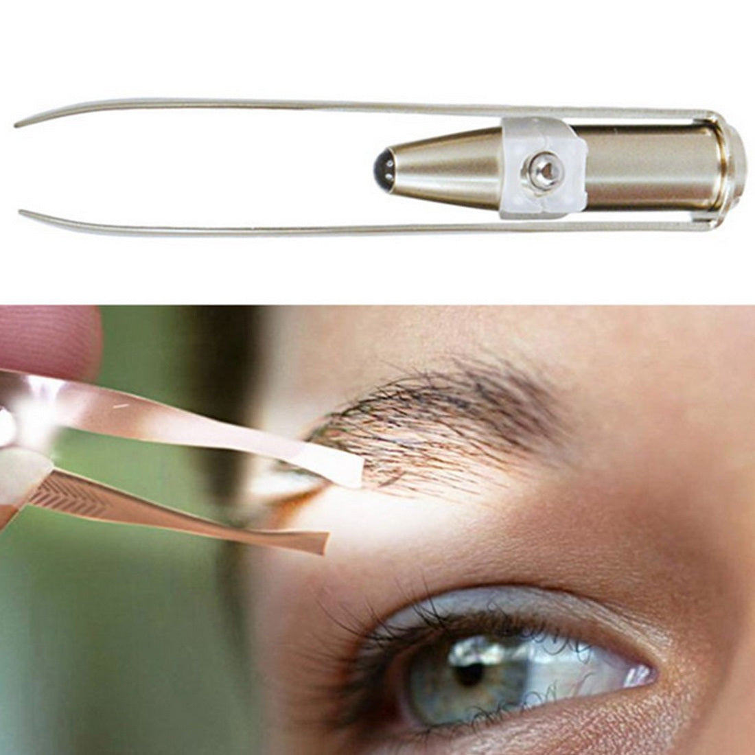 Visual Eyebrow Clip With Light For Trimming Eyebrows And Plucking Clip