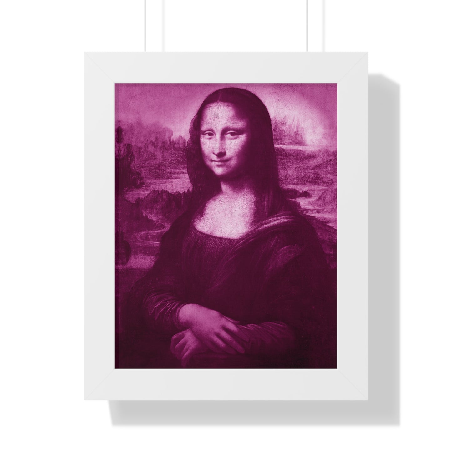 Pink Mona Lisa - Framed Vertical Poster