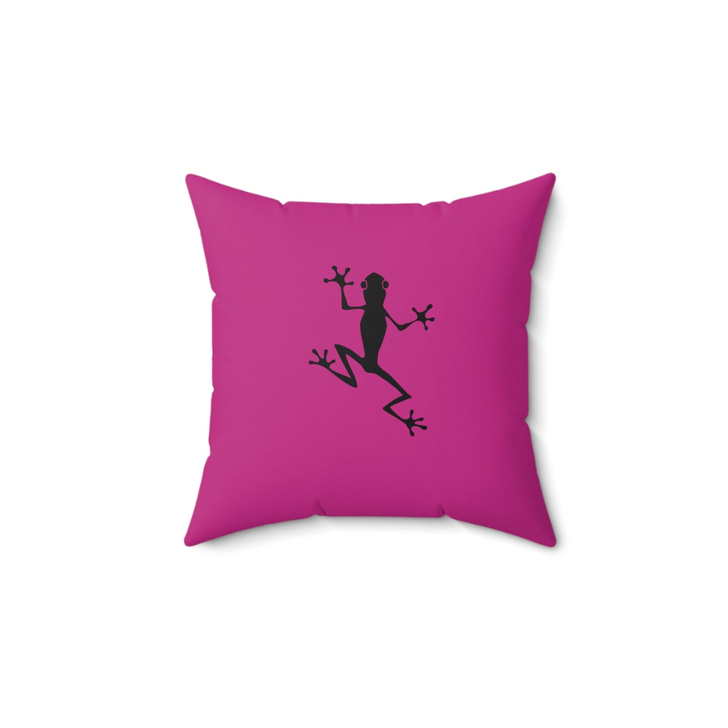 Pink Frog | Spun Polyester Square Pillow