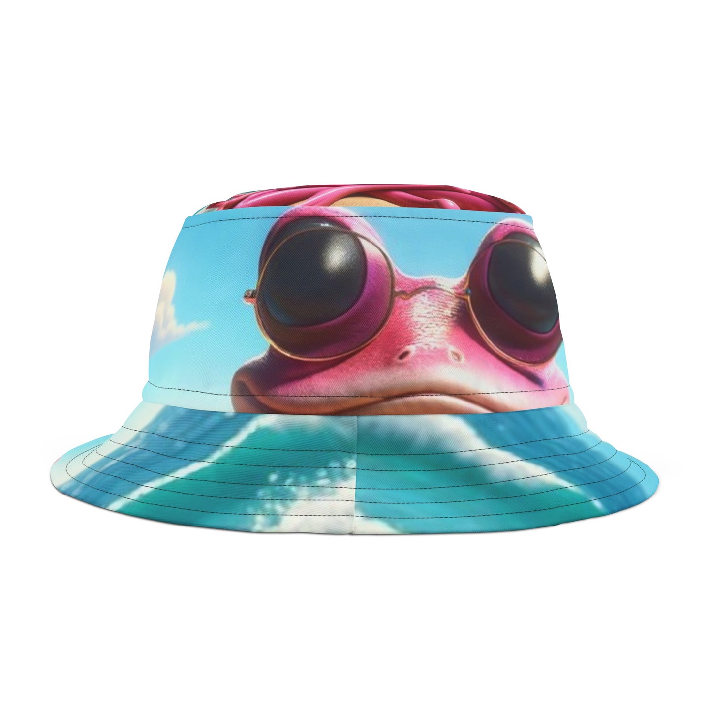 Pink Frog Bucket Hat - Step Out Onto The Beach