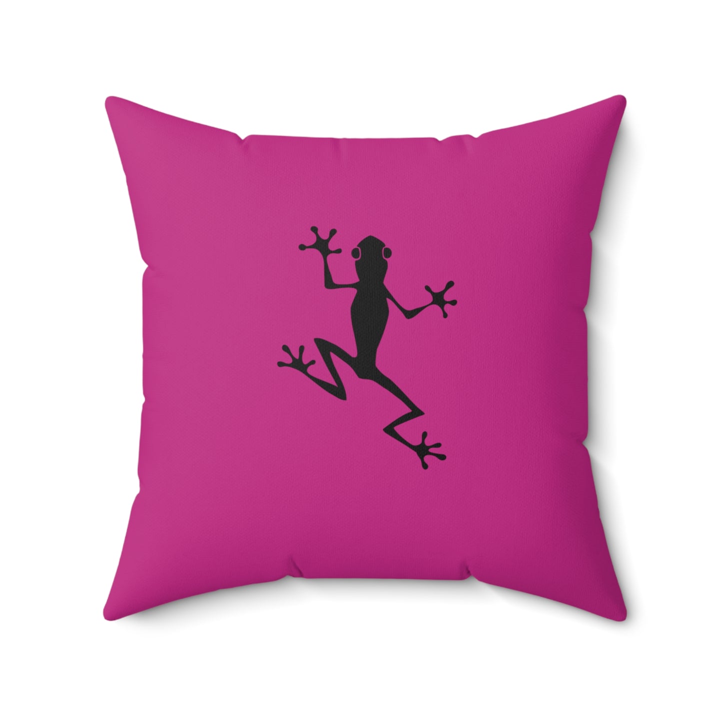 Pink Frog | Spun Polyester Square Pillow