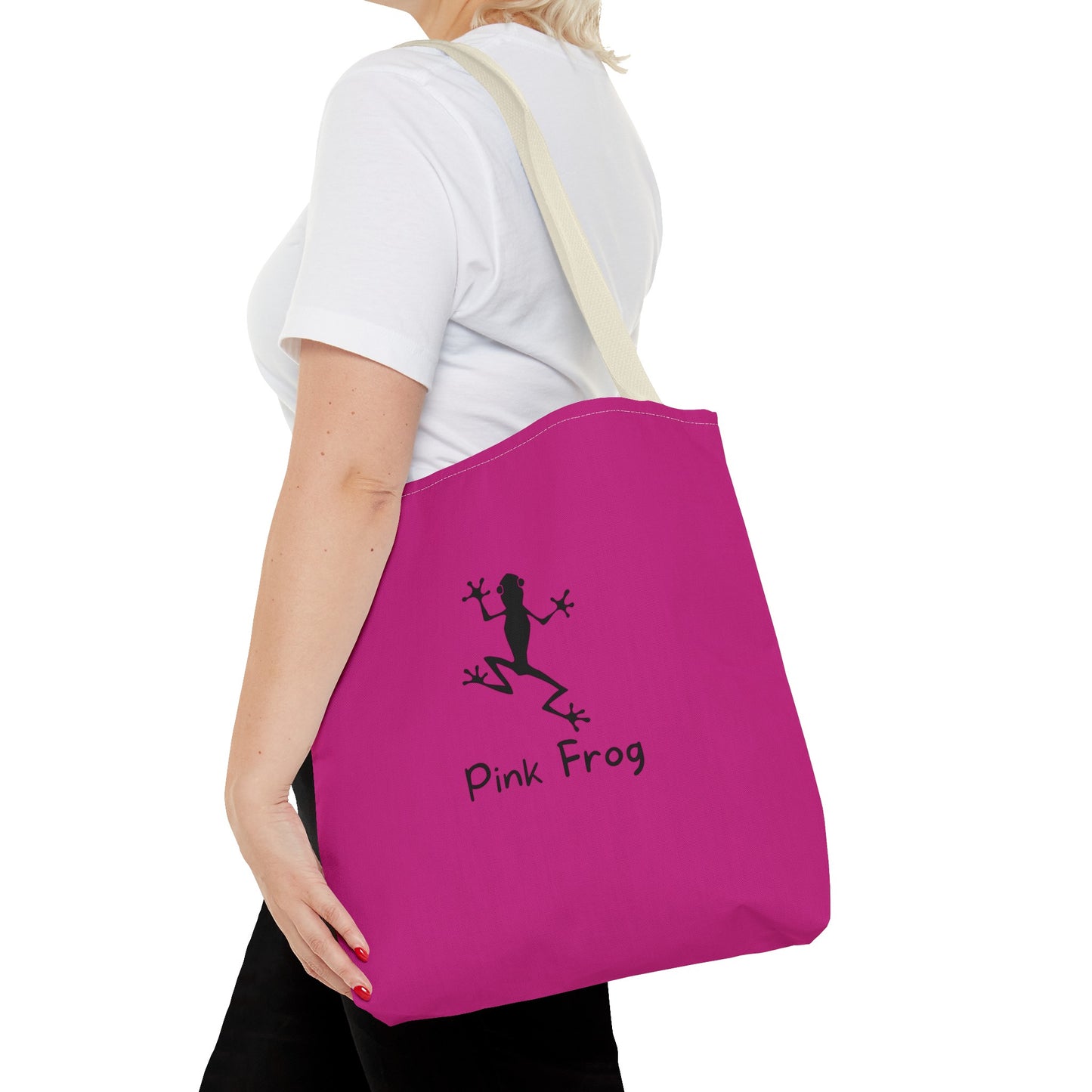 Pink Frog Tote Bag - Bags For Shopping