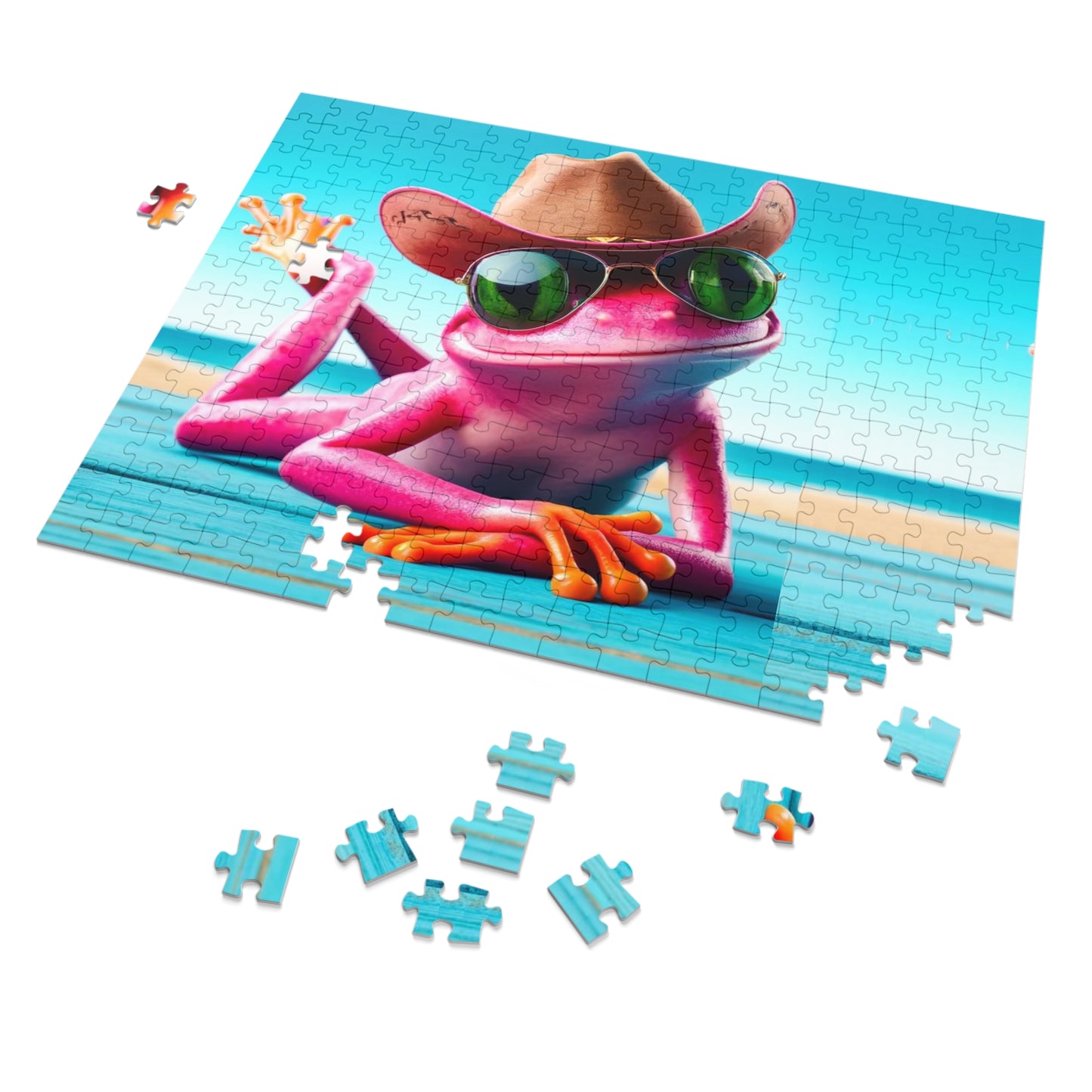 Pink Frog | Jigsaw Puzzle - (30, 110, 252, 500,1000-Piece)