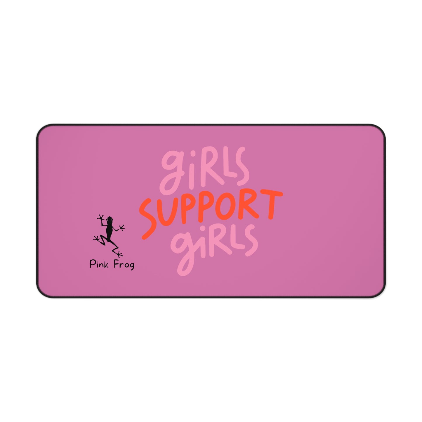 Desk Mat | Computer Mouse Pad - Pink Frog