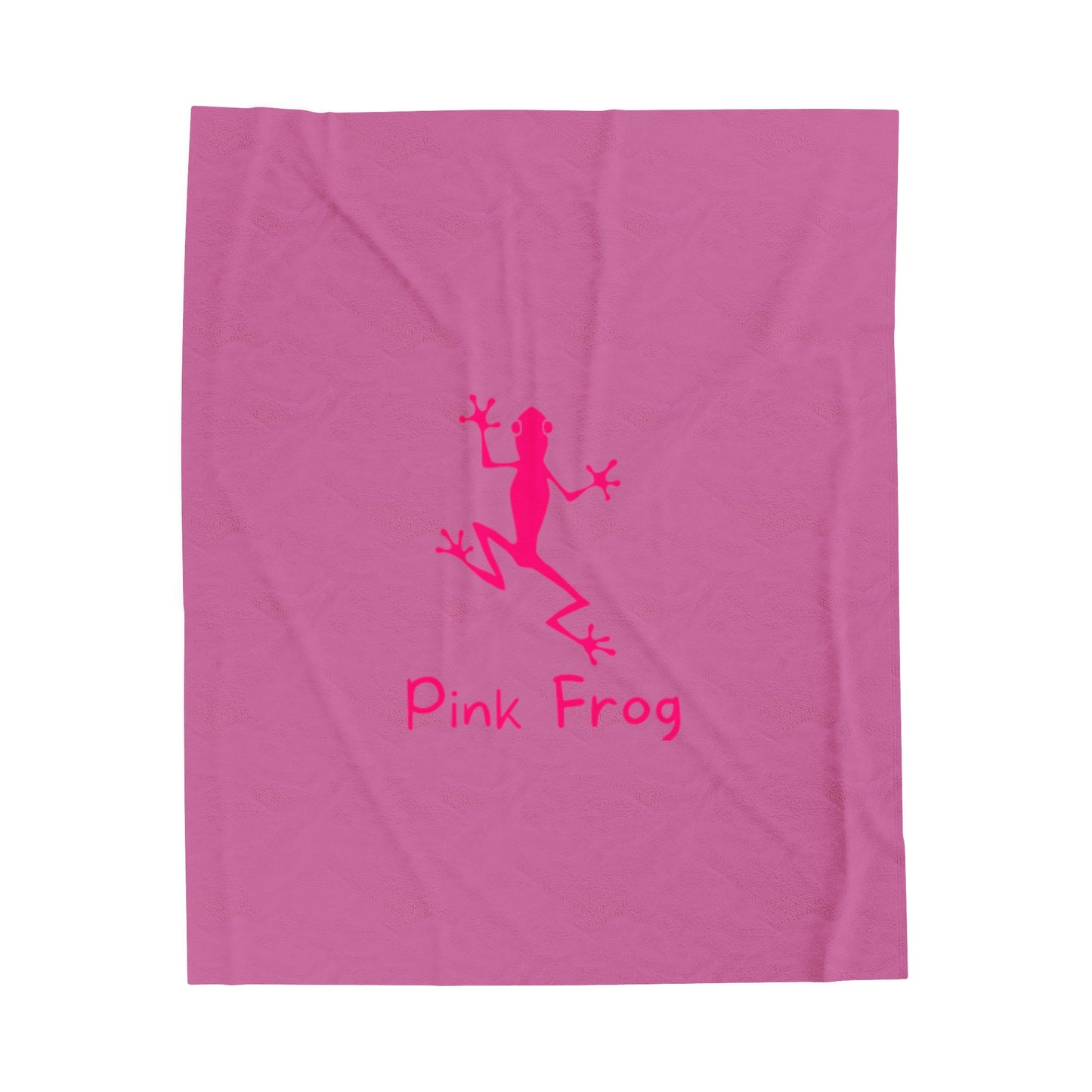 Luxurious Pink Velveteen Plush Blanket: Frogging Comfort