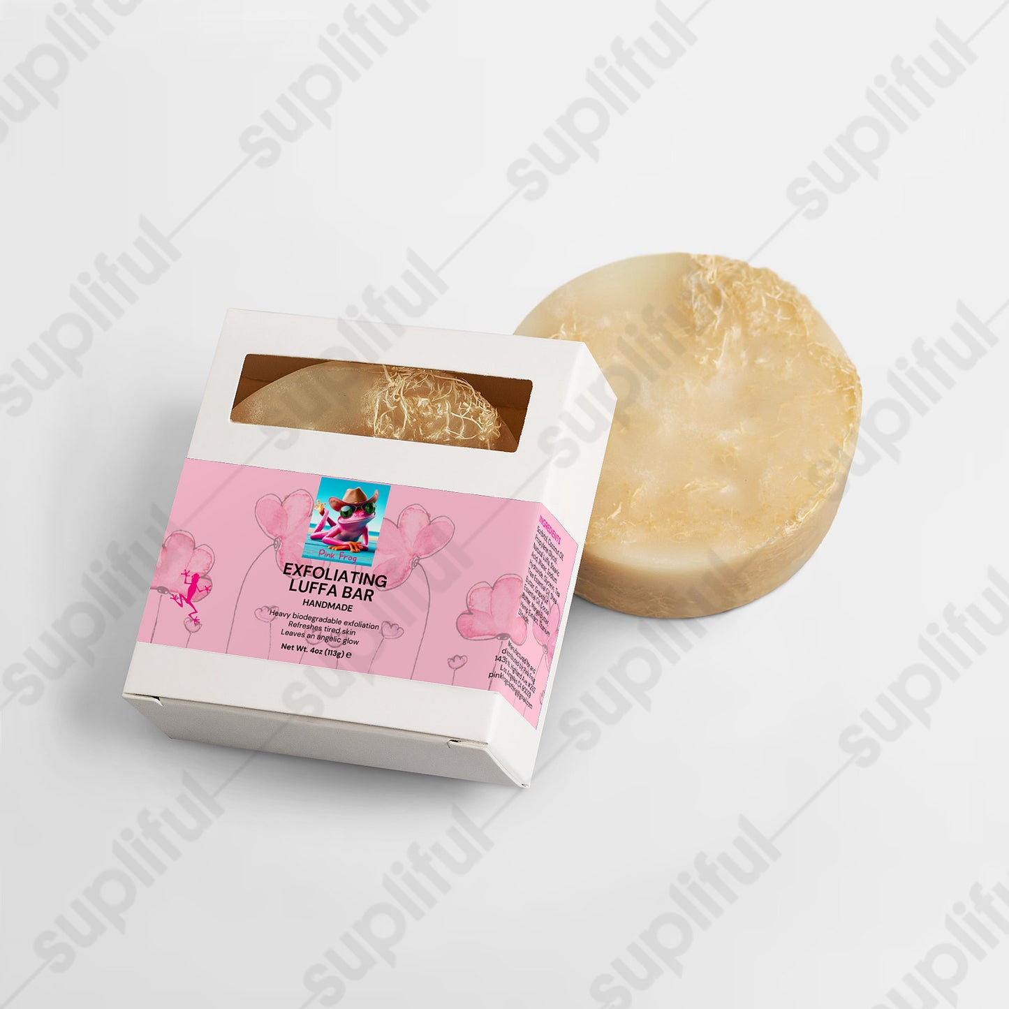 Exfoliating Luffa Bar | Skincare - Pink Frog