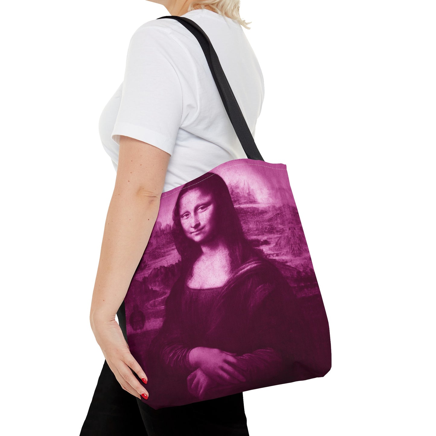 Pink Tote Bag - Mona Lisa