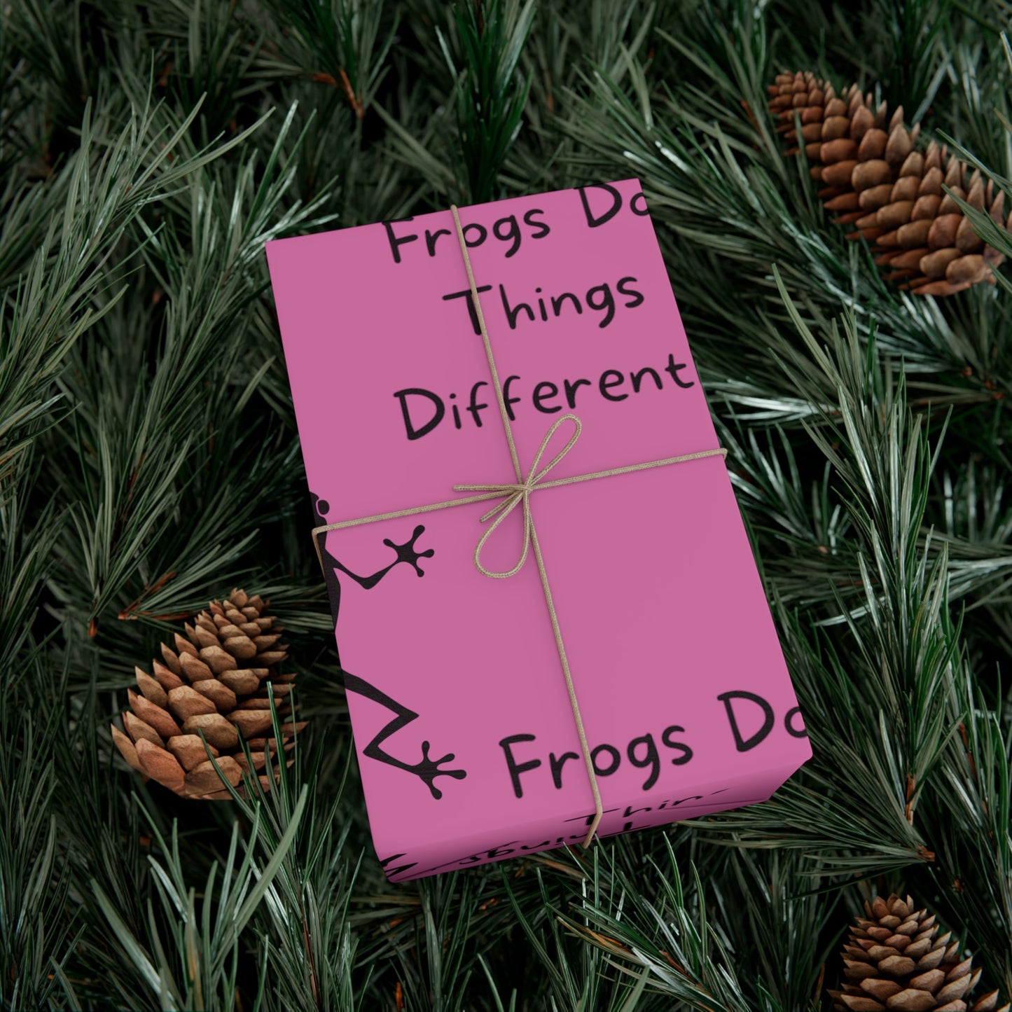 Gift Wrap Papers - Pink Frog