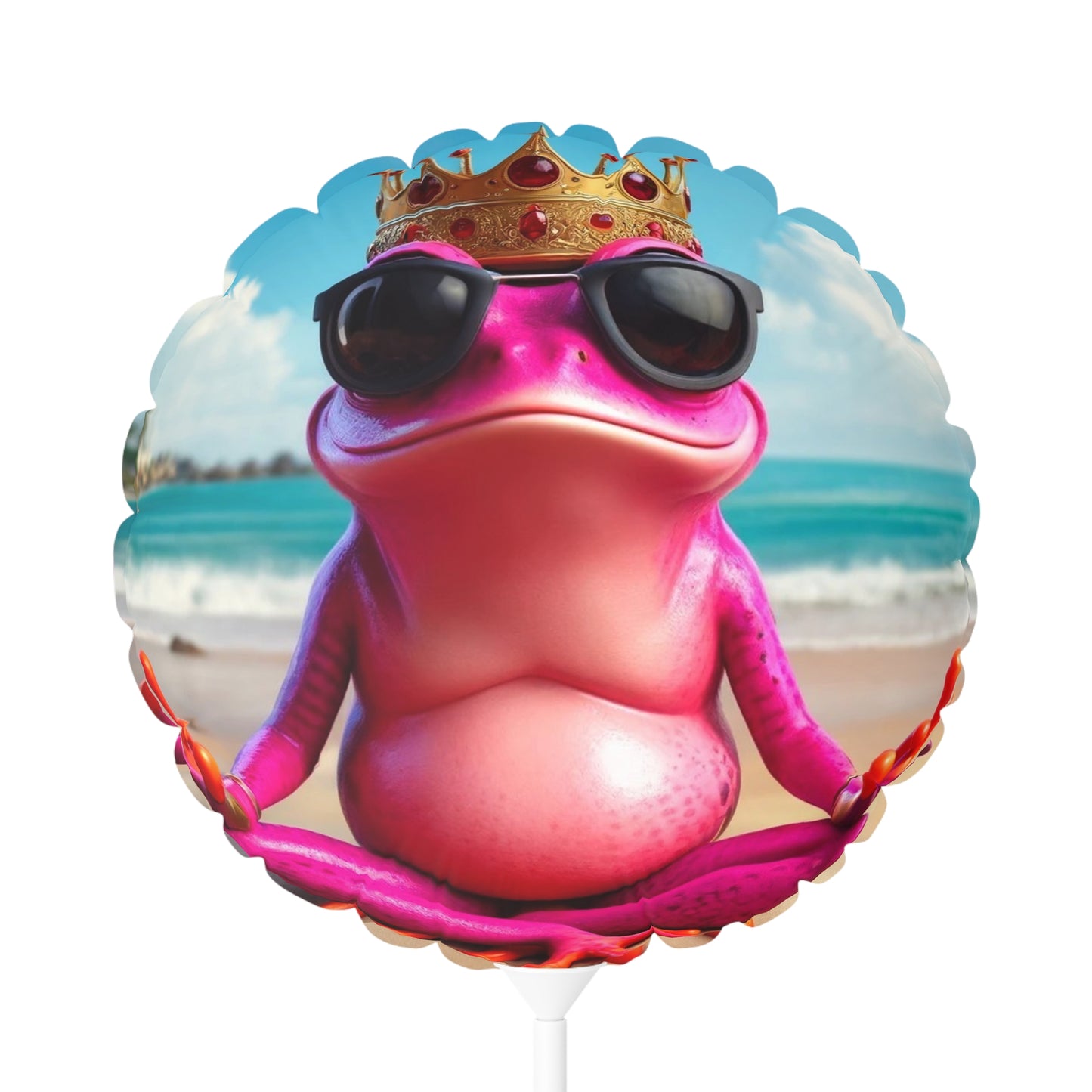 Balloon | Round and Heart-shaped - Pink Frog