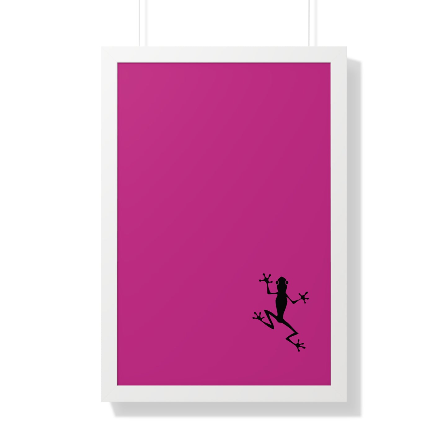 Pink Frog Framed Vertical Poster: Climb The Ladder Of Success