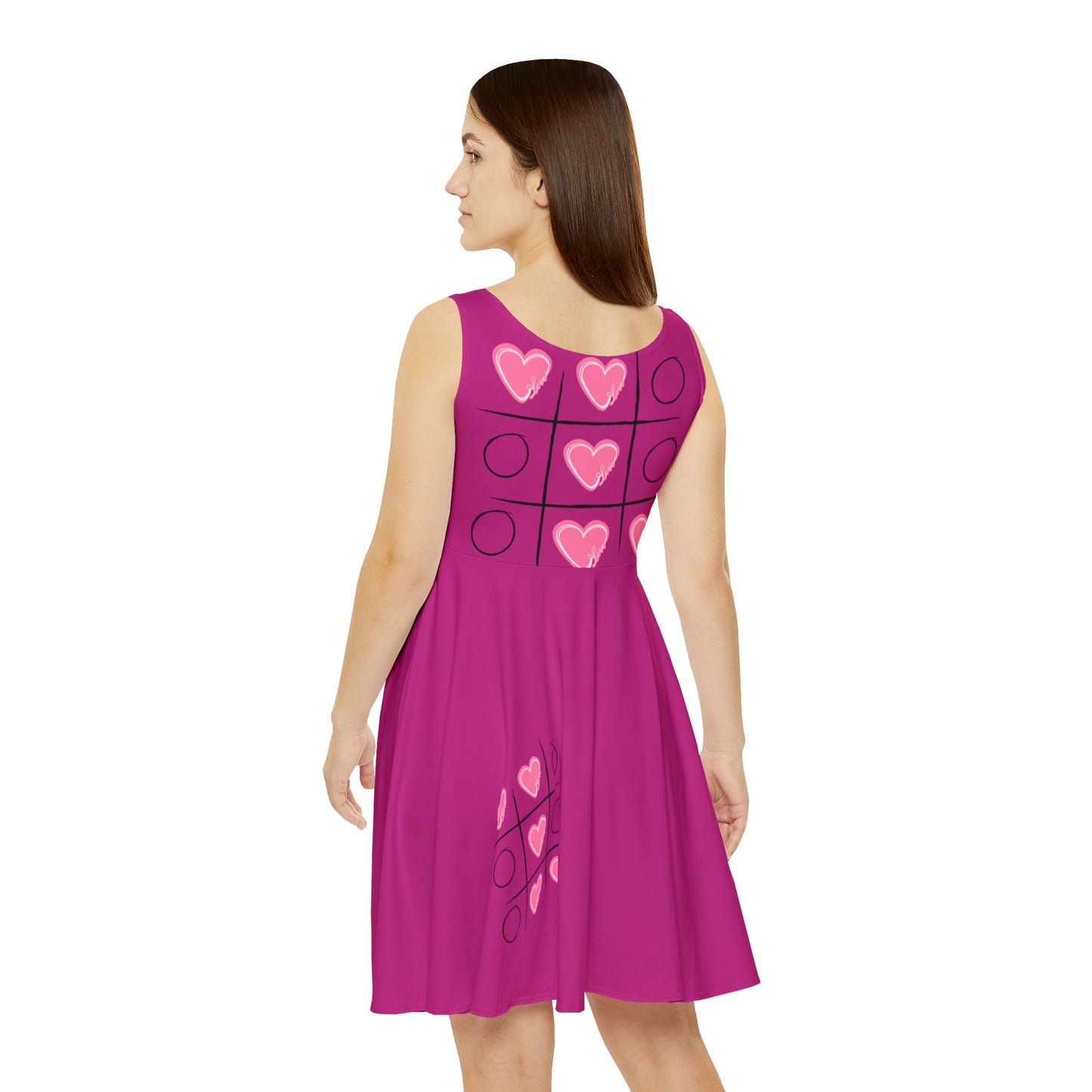 Women's Skater Dresses | Pink Dress - Hearts