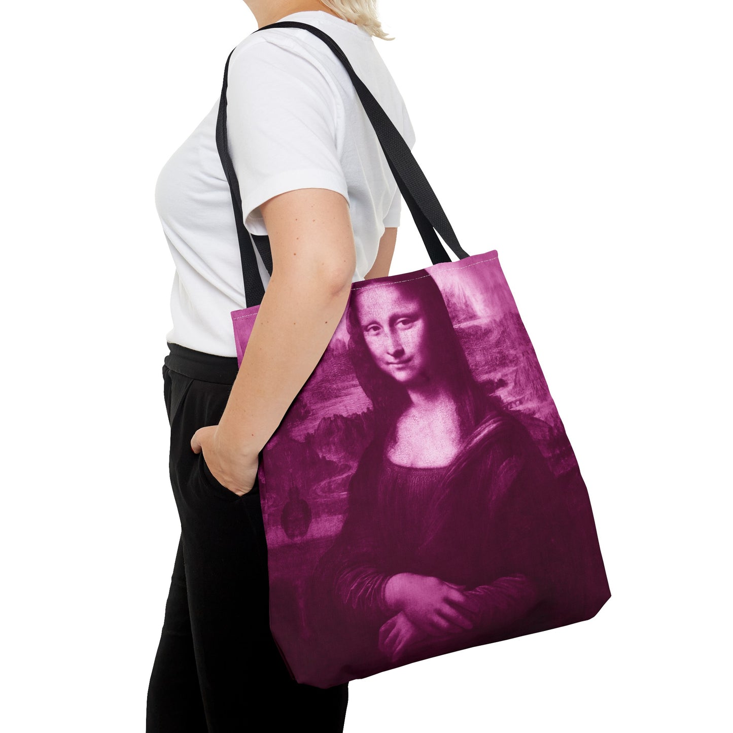 Pink Tote Bag - Mona Lisa