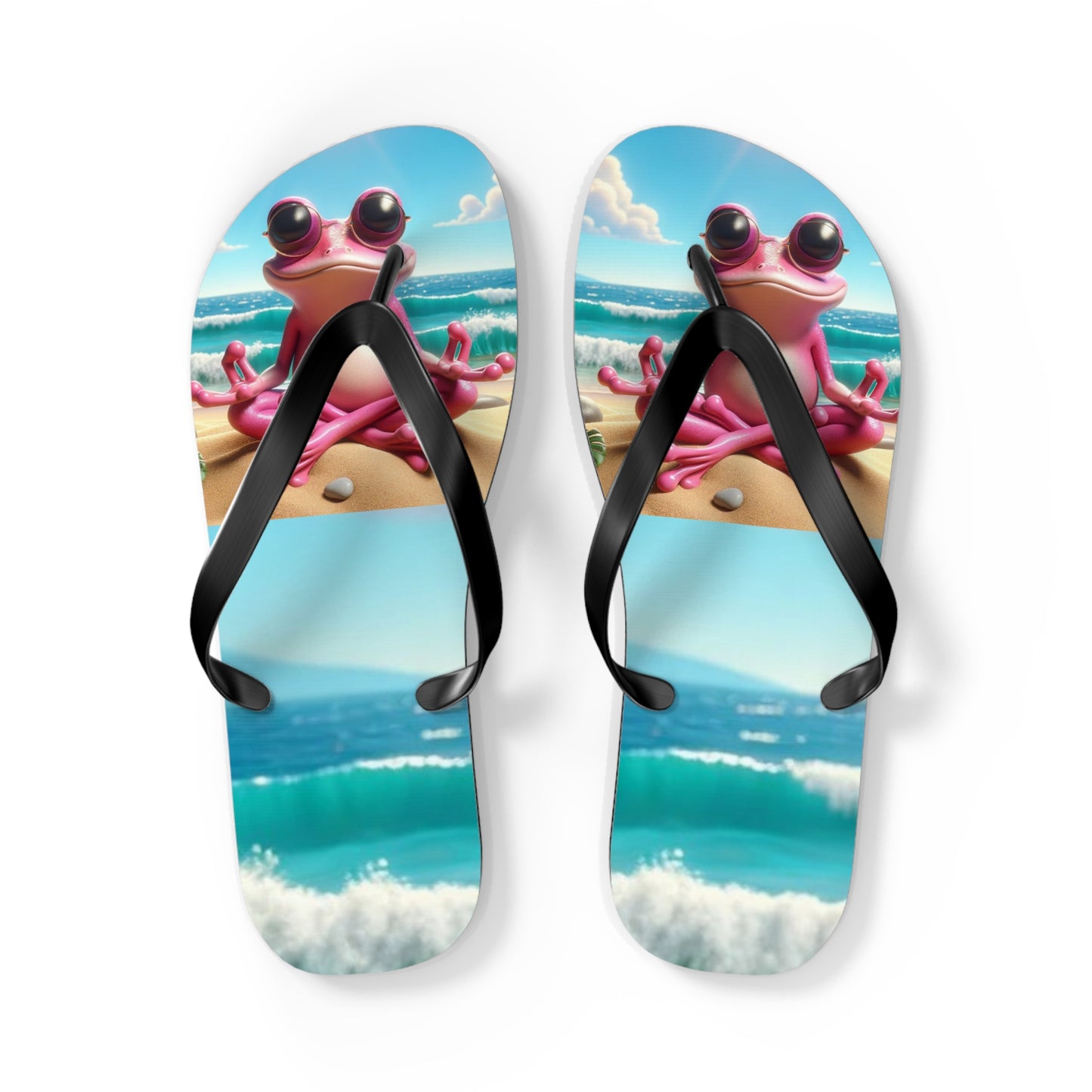 Pink Frog Flip Flops - Summer Fun