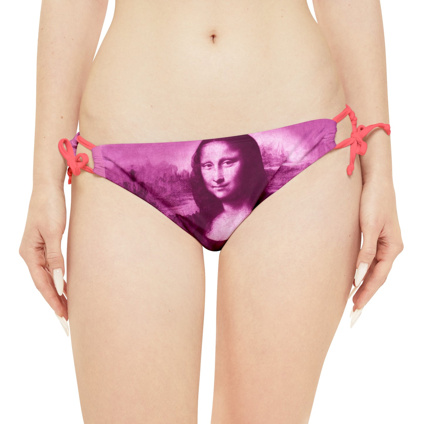 Loop Tie Side Bikini Bottom | Pink Underwear - Mona Lisa