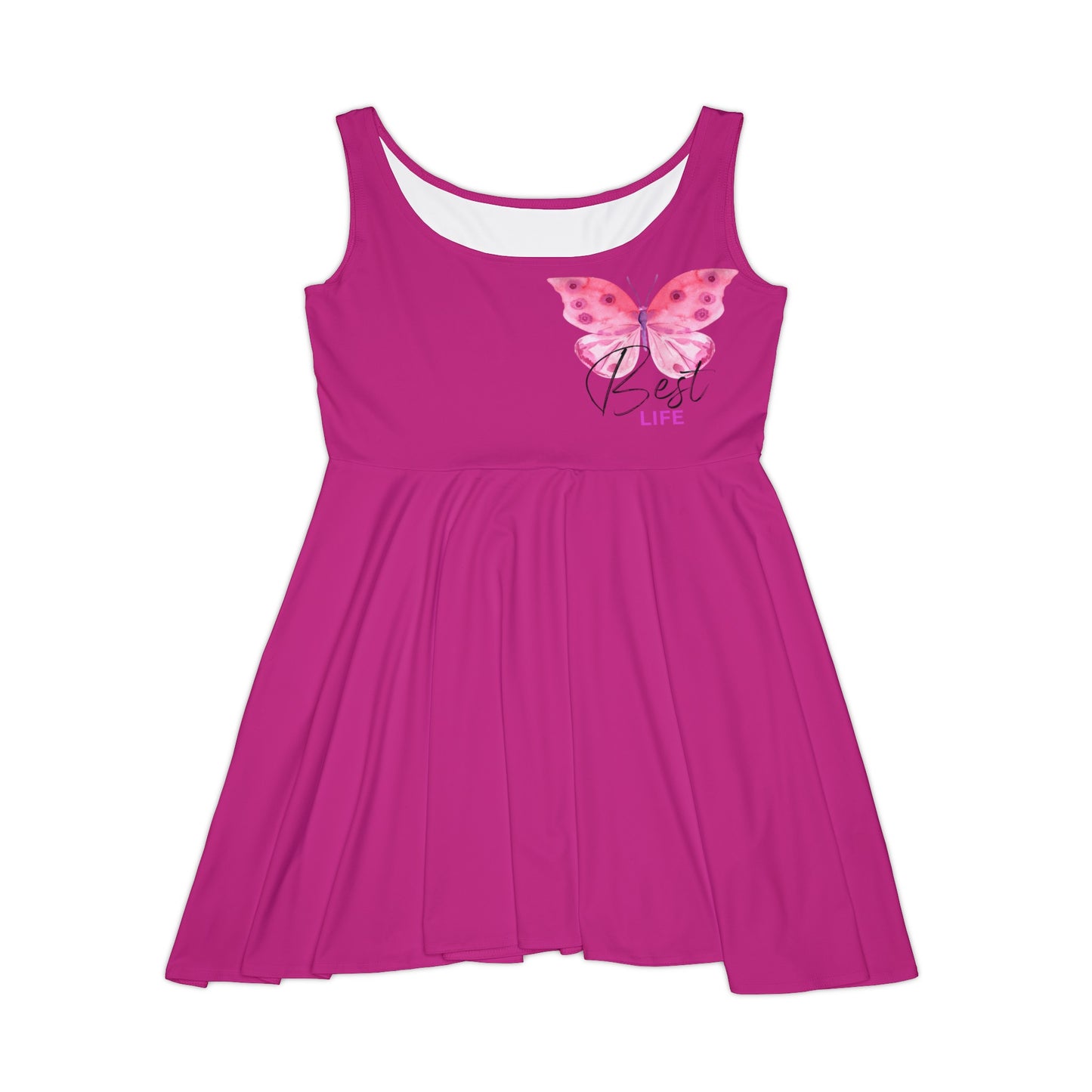 Women's Skater Dresses | Pink Dress - Butterfly