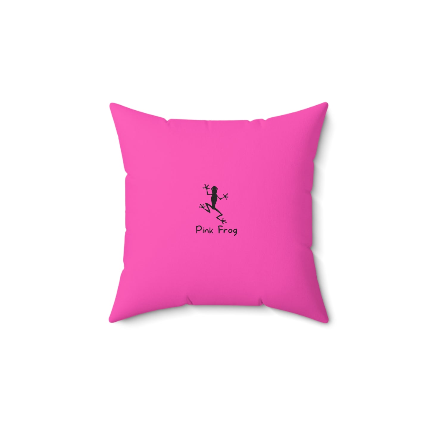 Pink Frog | Spun Polyester Square Pillow - Cross Art