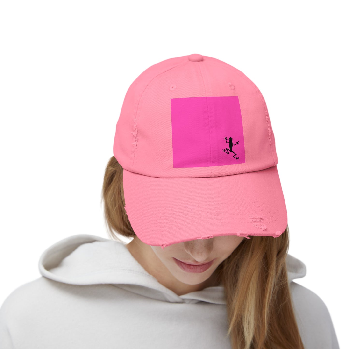 Pink Unisex Distressed Cap - Stylish Headwear