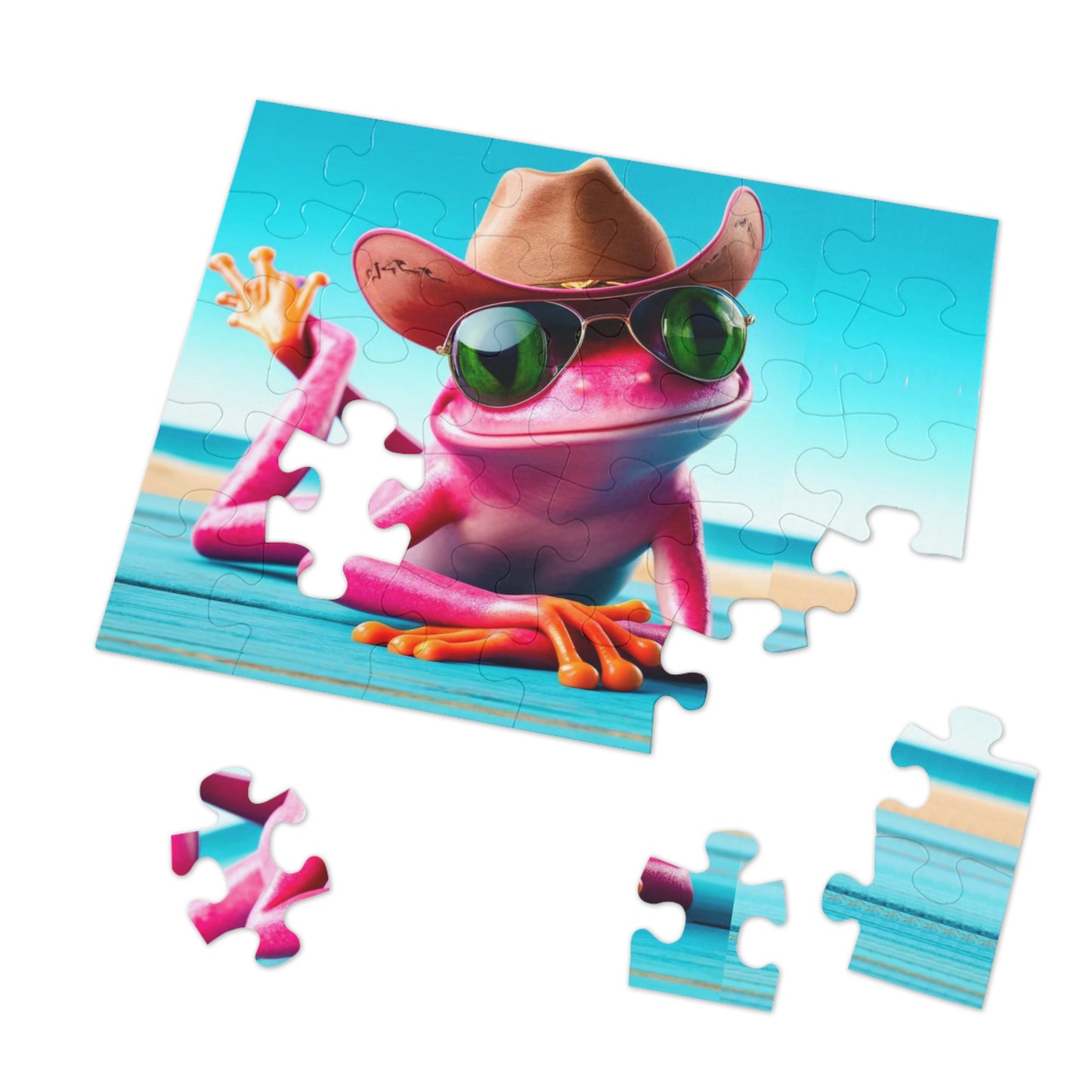 Pink Frog | Jigsaw Puzzle - (30, 110, 252, 500,1000-Piece)