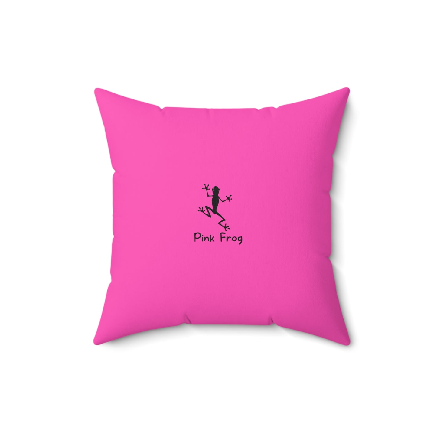 Pink Frog | Spun Polyester Square Pillow - Cross Art