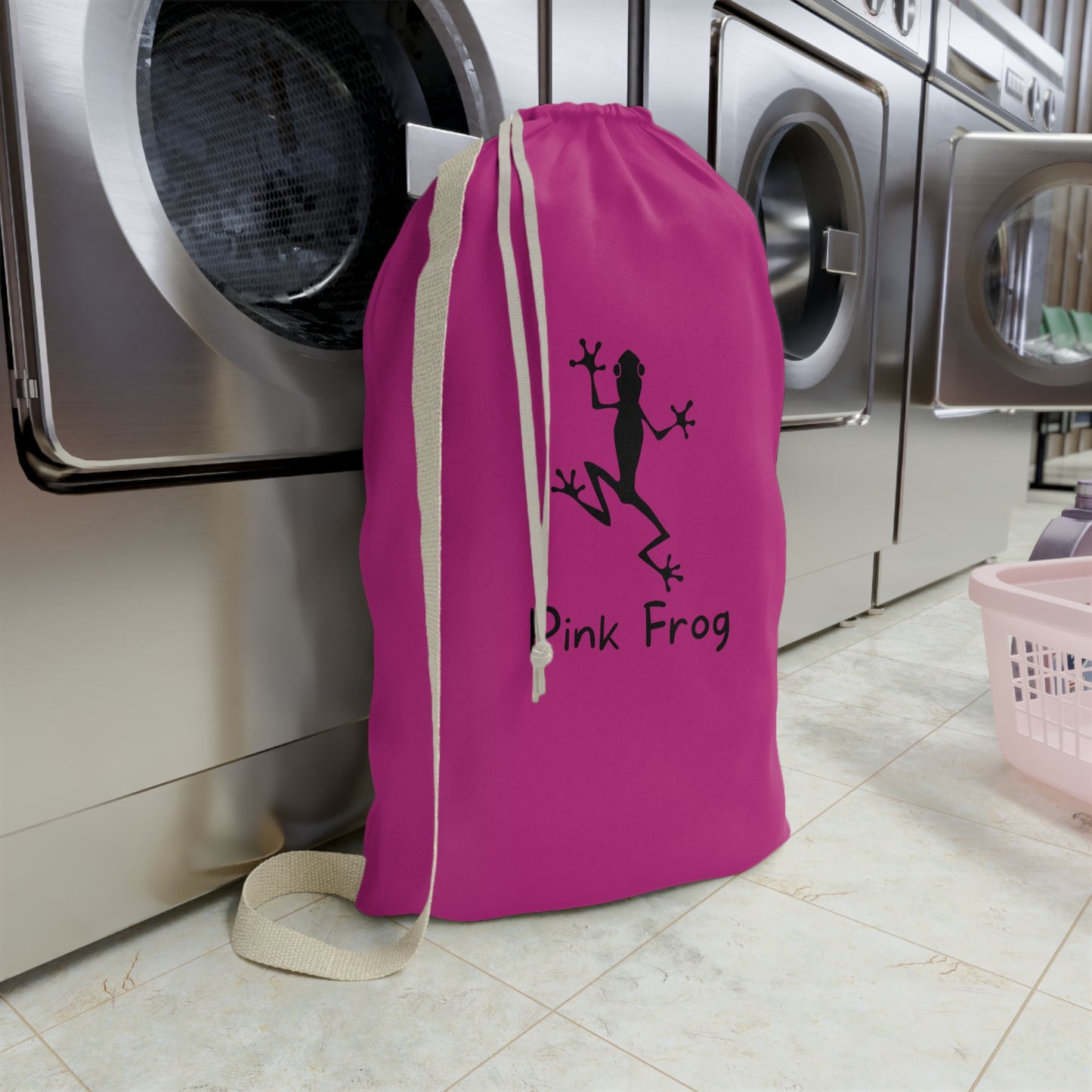 Laundry Bags | Pink Bag - Frog