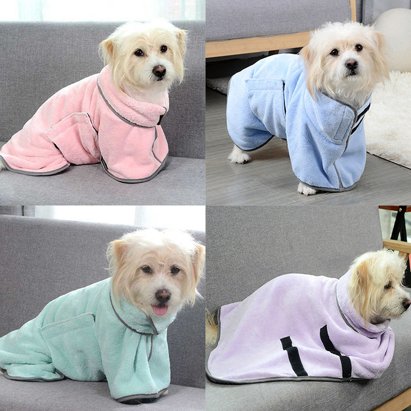 Quick-drying Pet Absorbent Towel | Dog Bathrobe - Bath Towel For Dogs