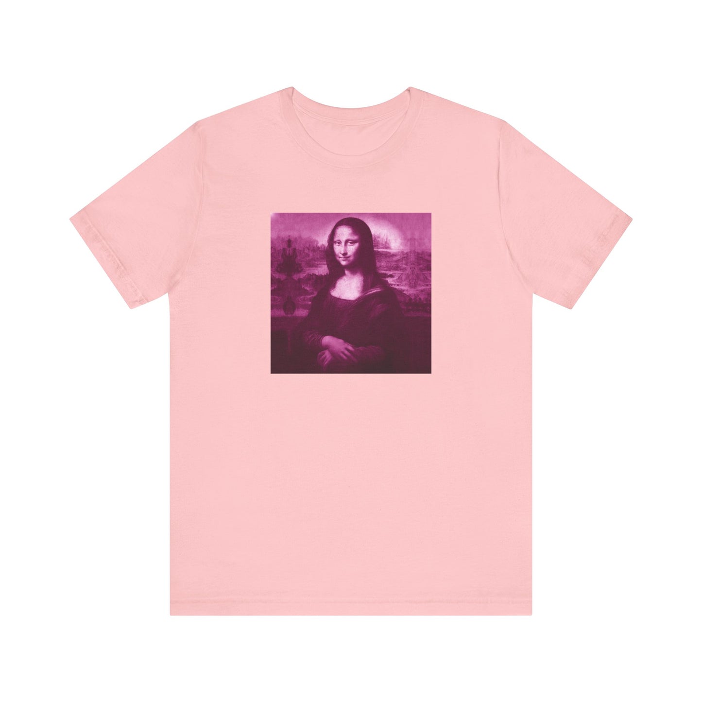 Pink Mona Lisa Unisex Jersey Short Sleeve Tee