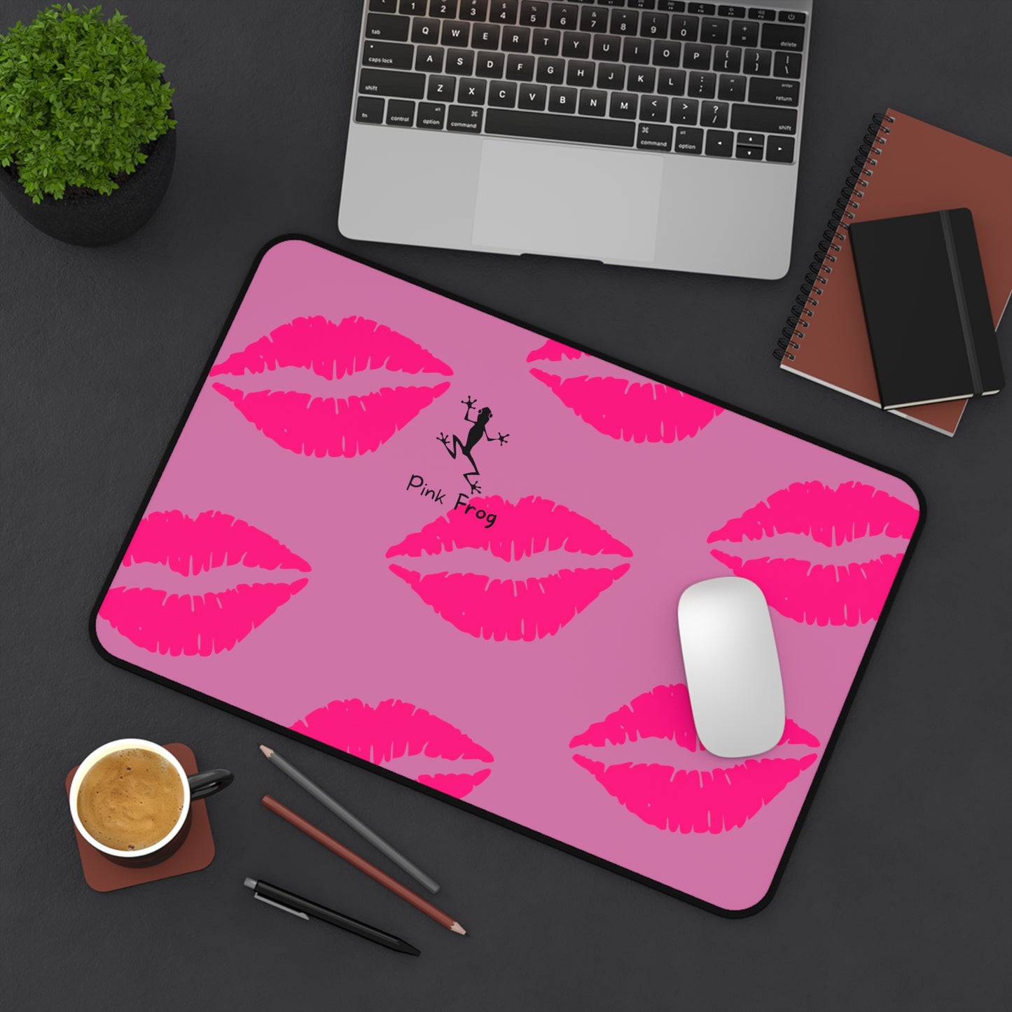 Desk Mat For Computer Mouse | Pink Frog