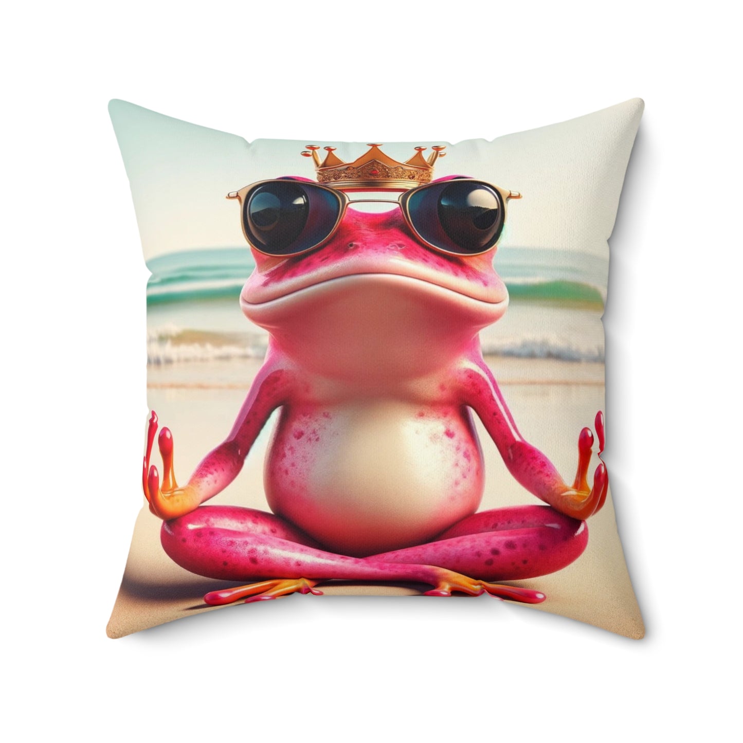 Pink Frog | Spun Polyester Square Pillow - King