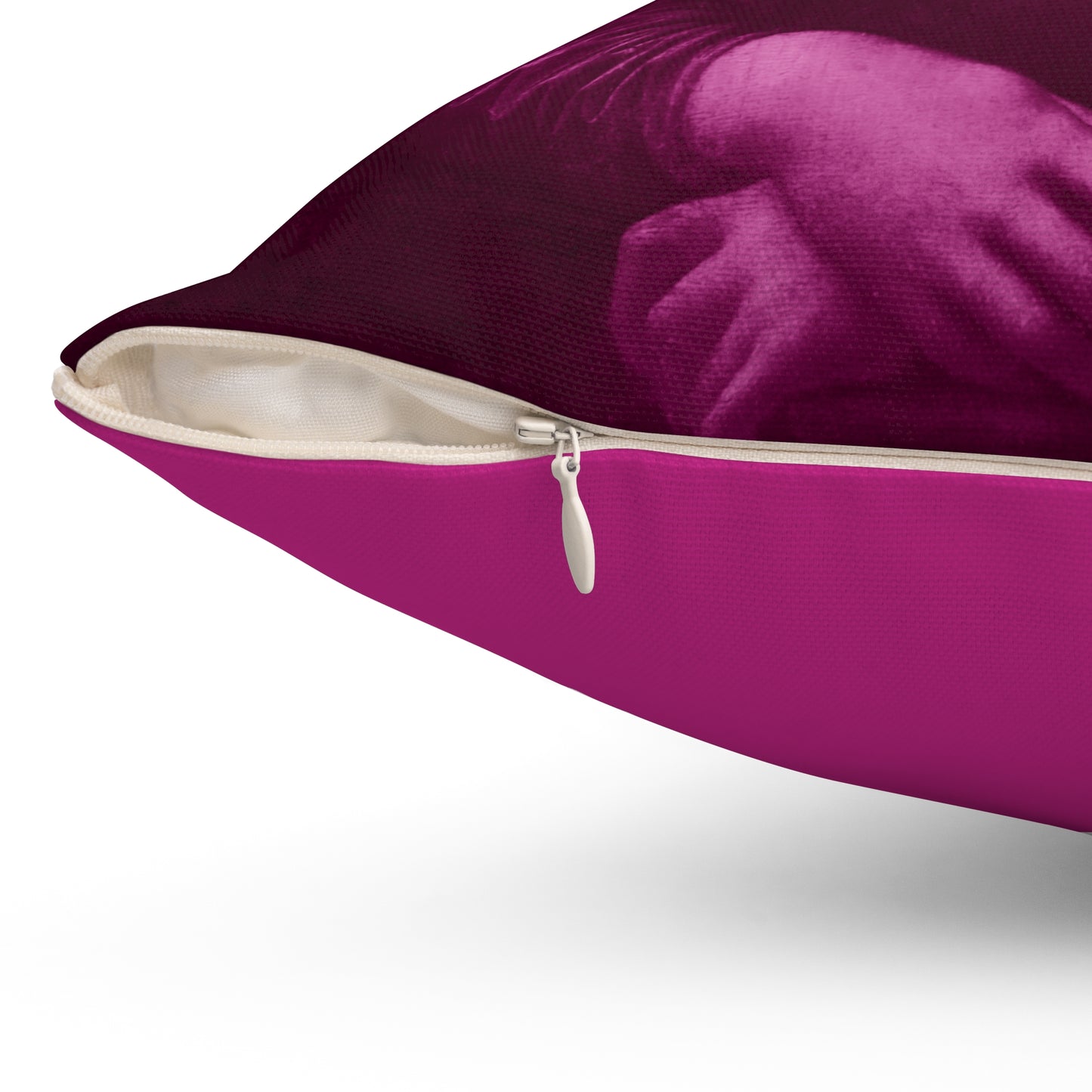 Pink Frog | Spun Polyester Square Pillow - Mona Lisa