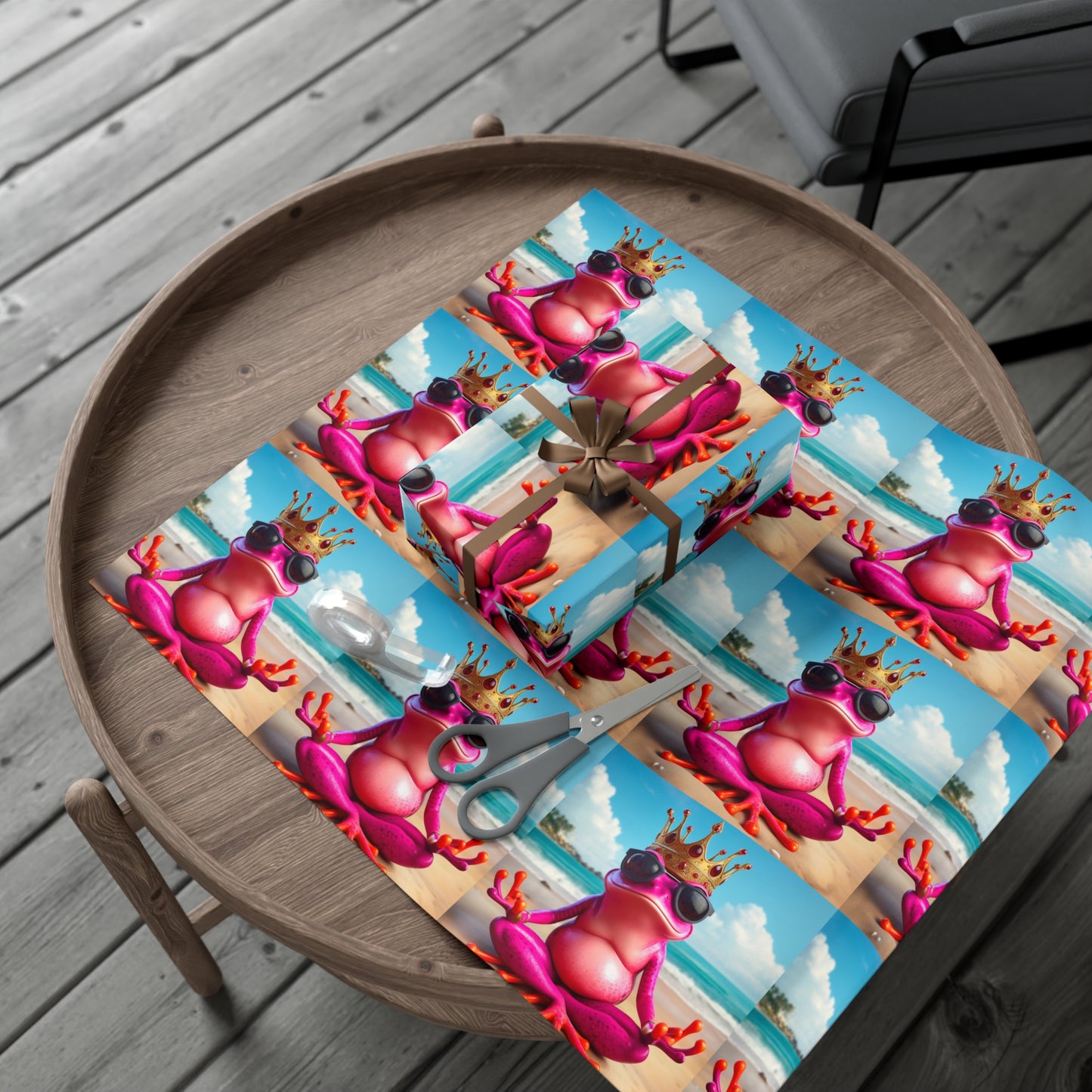 Gift Wrap Papers - Pink Frog - King