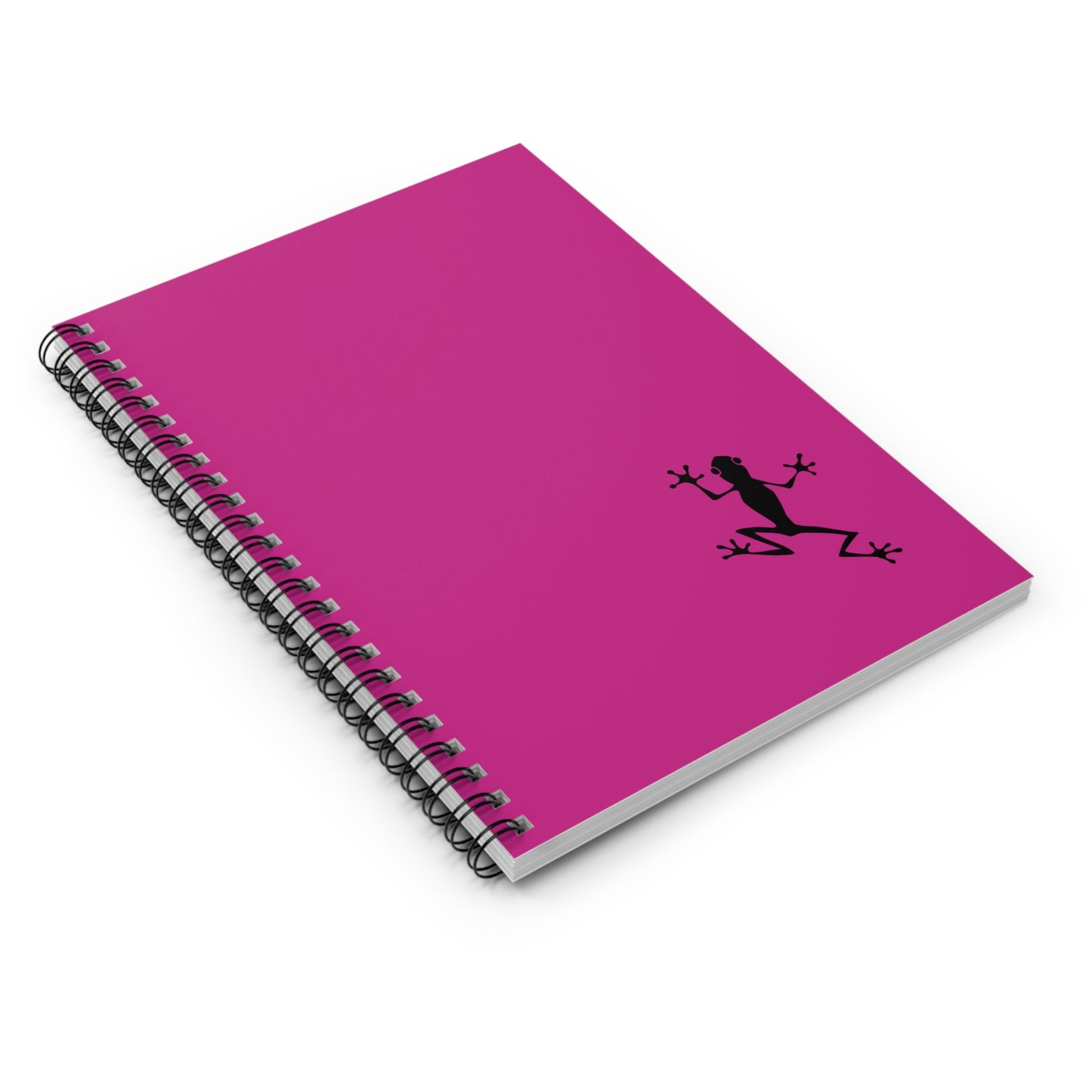 Pink Frog Spiral Notebook - Ruled Lines