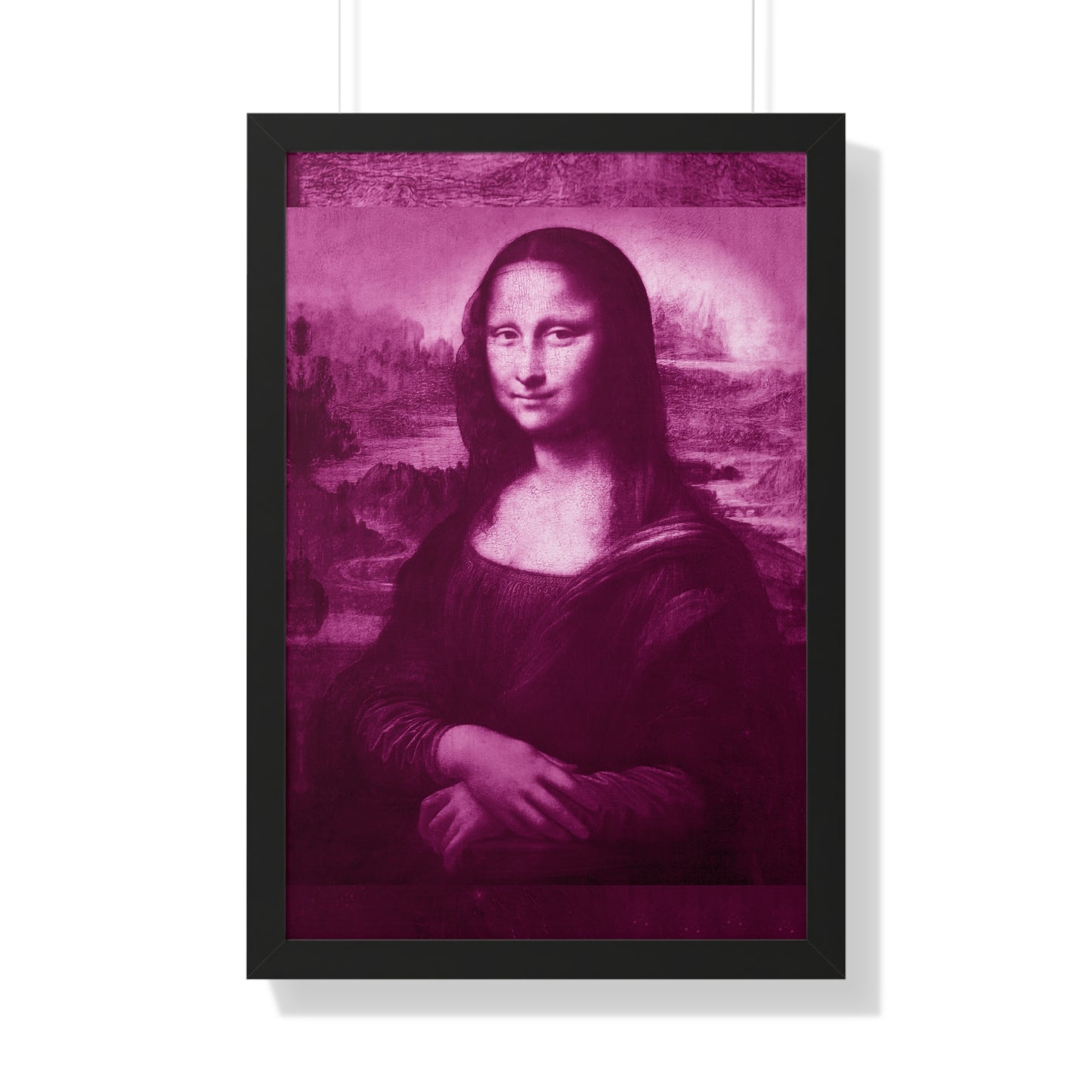 Pink Mona Lisa - Framed Vertical Poster