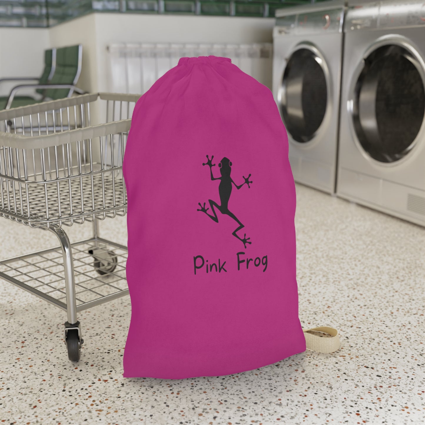 Laundry Bags | Pink Bag - Frog