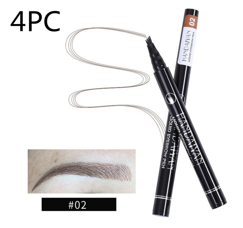 Microblading Eyebrow Pencil Waterproof Fork Tip Tattoo Pen Tinted Fine Sketch Eye Brow Pencils Long Lasting Eyebrows