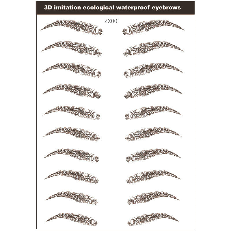 Simple Thick Eyebrows Stickers | Eco-friendly | Natural Look