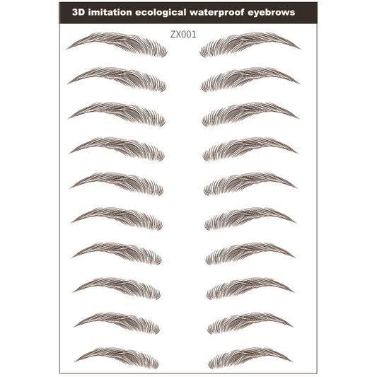 Simple Thick Eyebrows Stickers | Eco-friendly | Natural Look