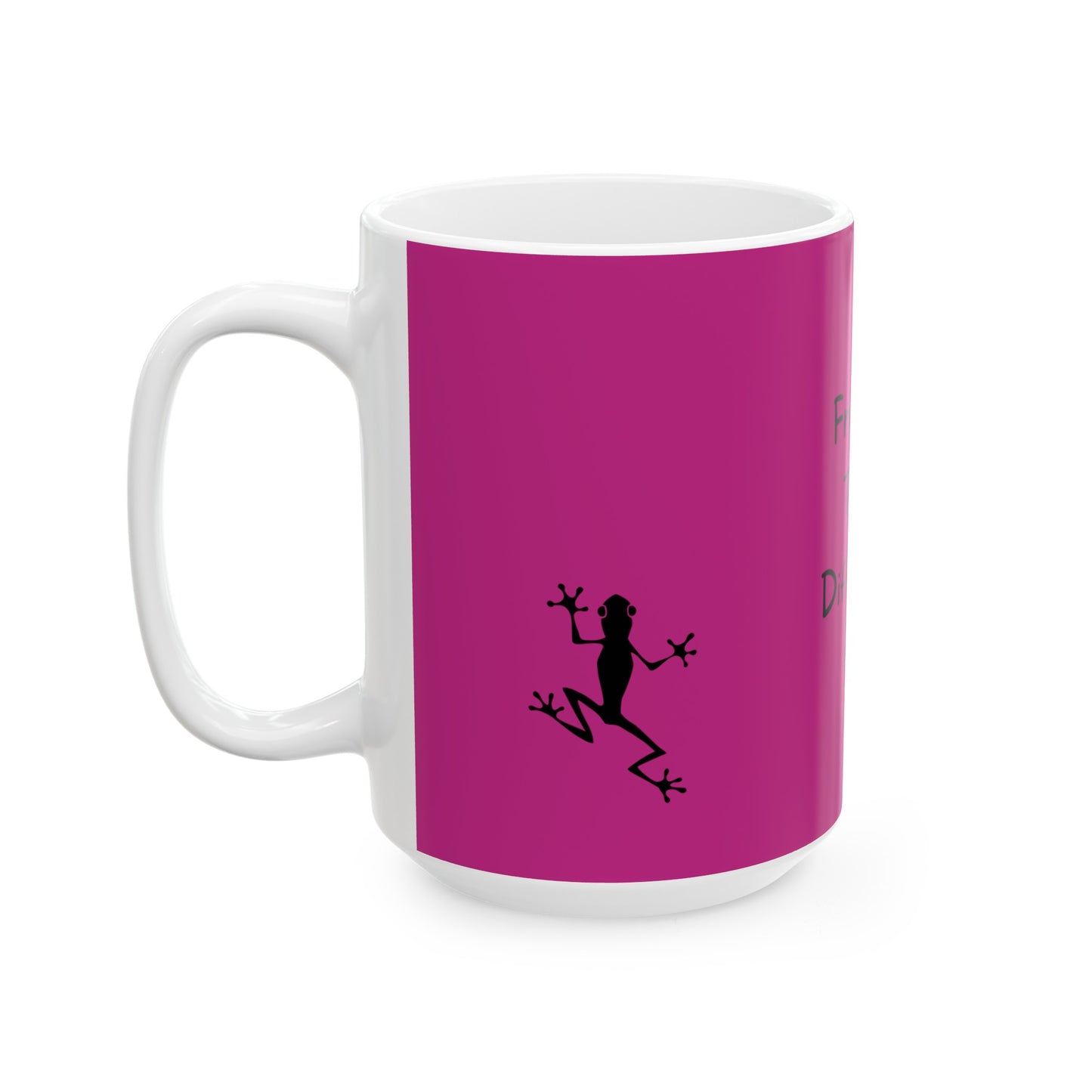 Pink Frog Ceramic Coffee Mug - (11oz, 15oz)