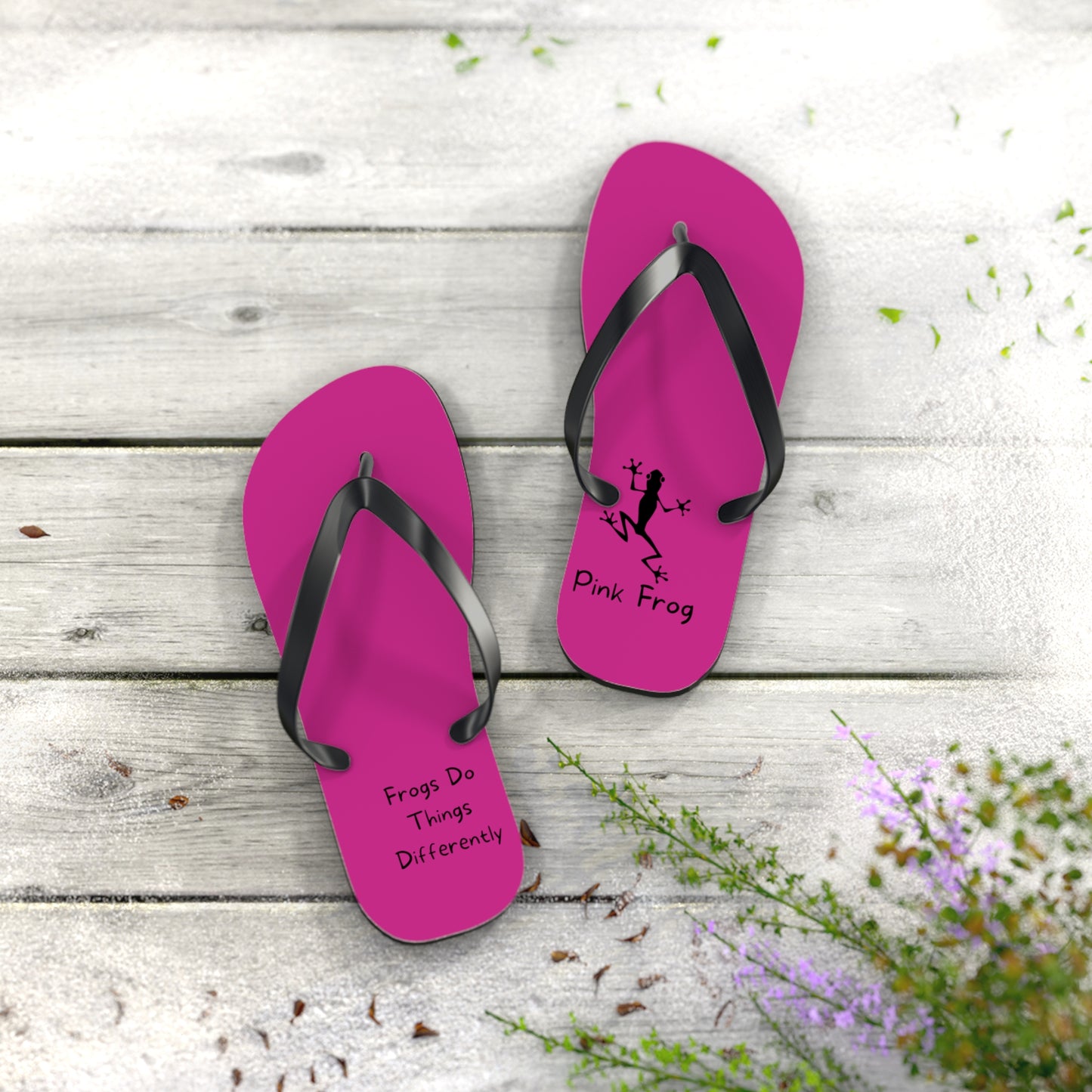 Pink Frog Flip Flops - Summer Fashions