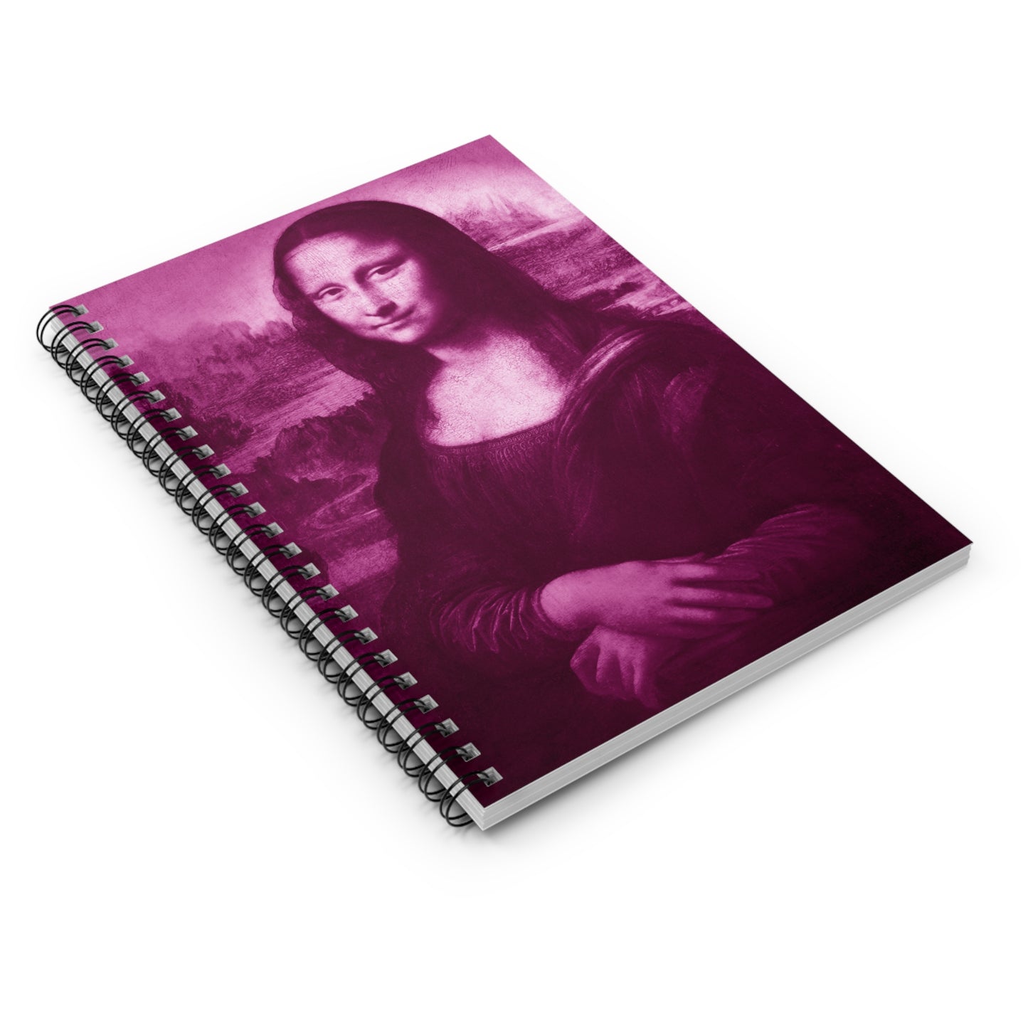 Pink Mona Lisa Spiral Notebook - Ruled Lines