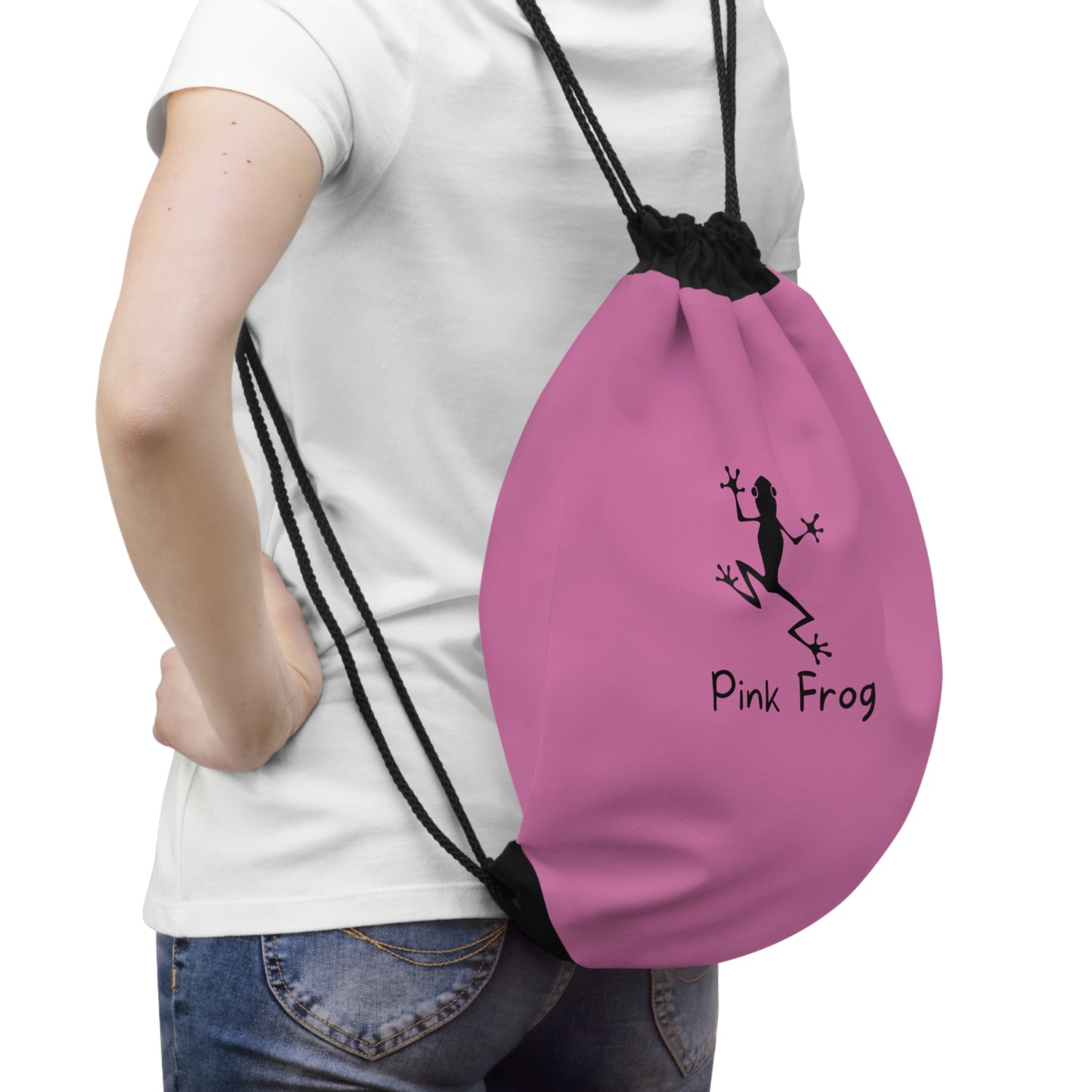 Drawstring Bag | Pink Frog