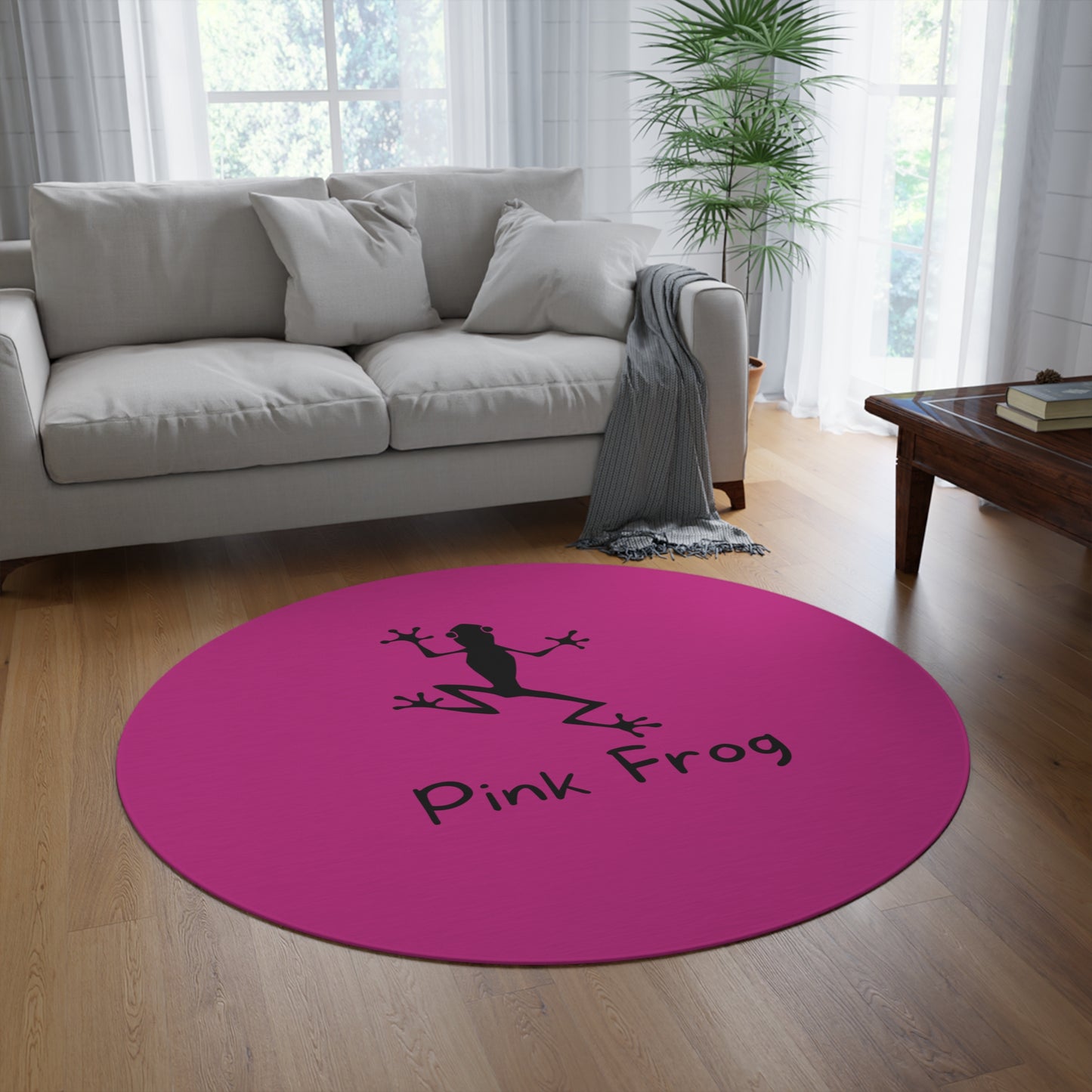 Pink Frog Round Rug - Interior Carpet