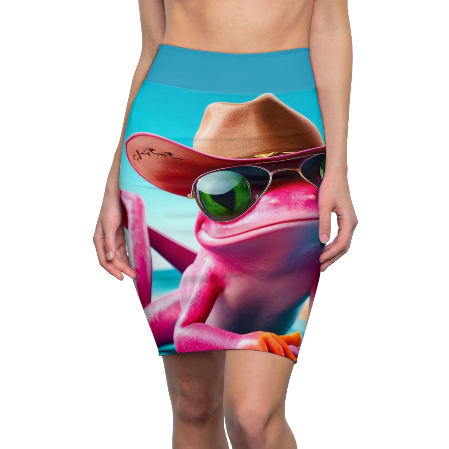 Women's Pencil Skirt - Pink Frog - Cool