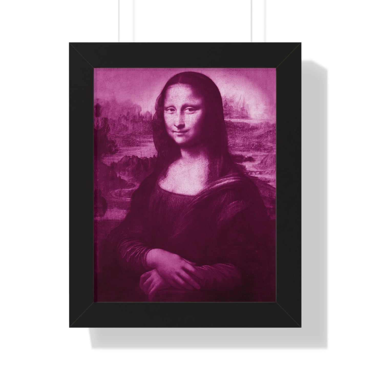 Pink Mona Lisa - Framed Vertical Poster