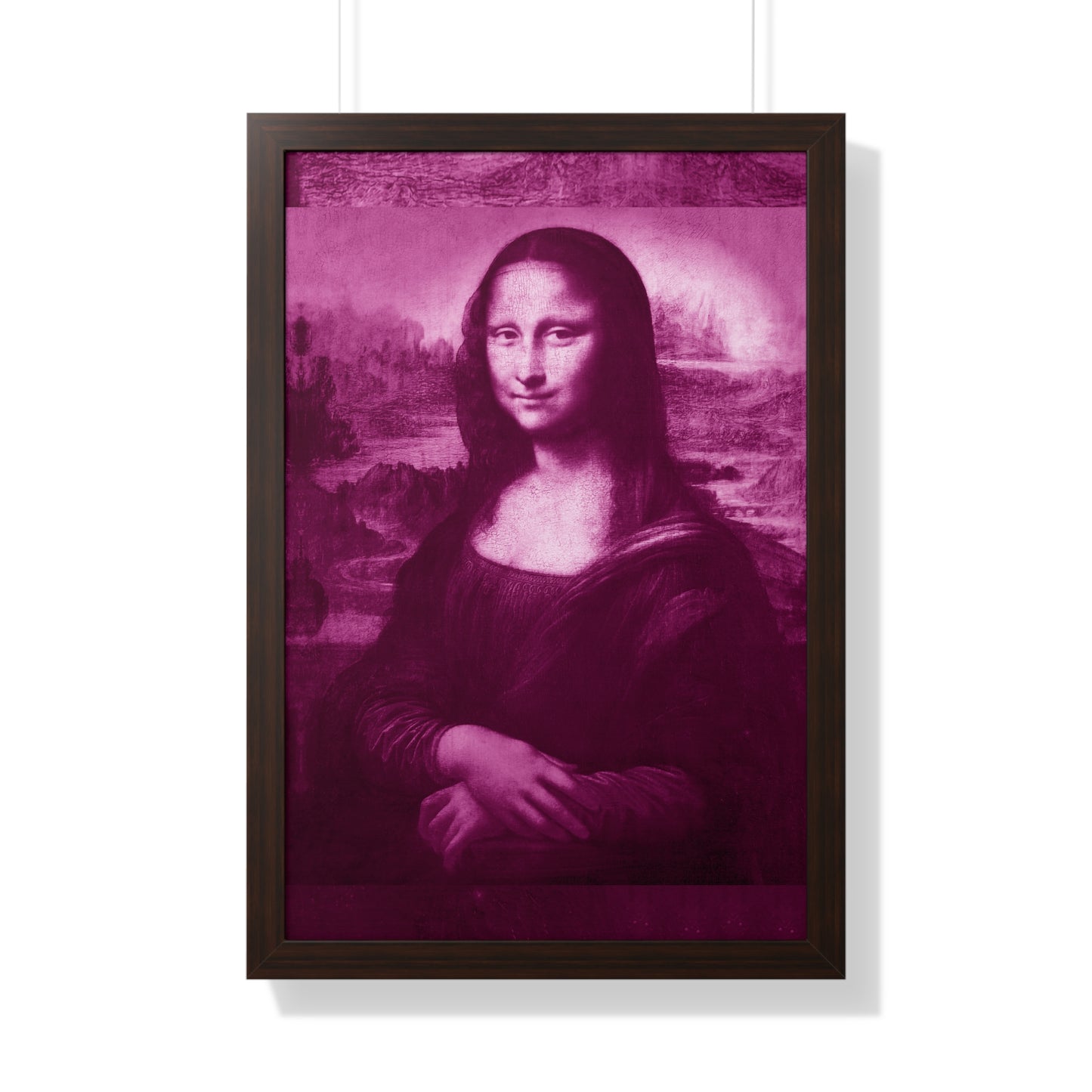 Pink Mona Lisa - Framed Vertical Poster