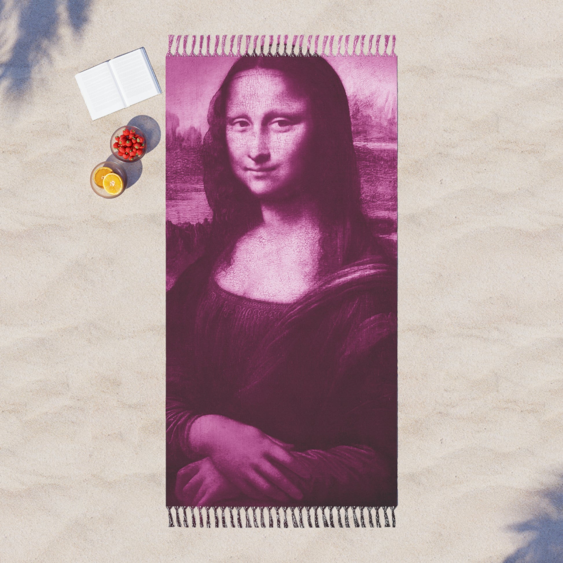 Pink Mona Lisa - Boho Beach Cloth - Summer Fun