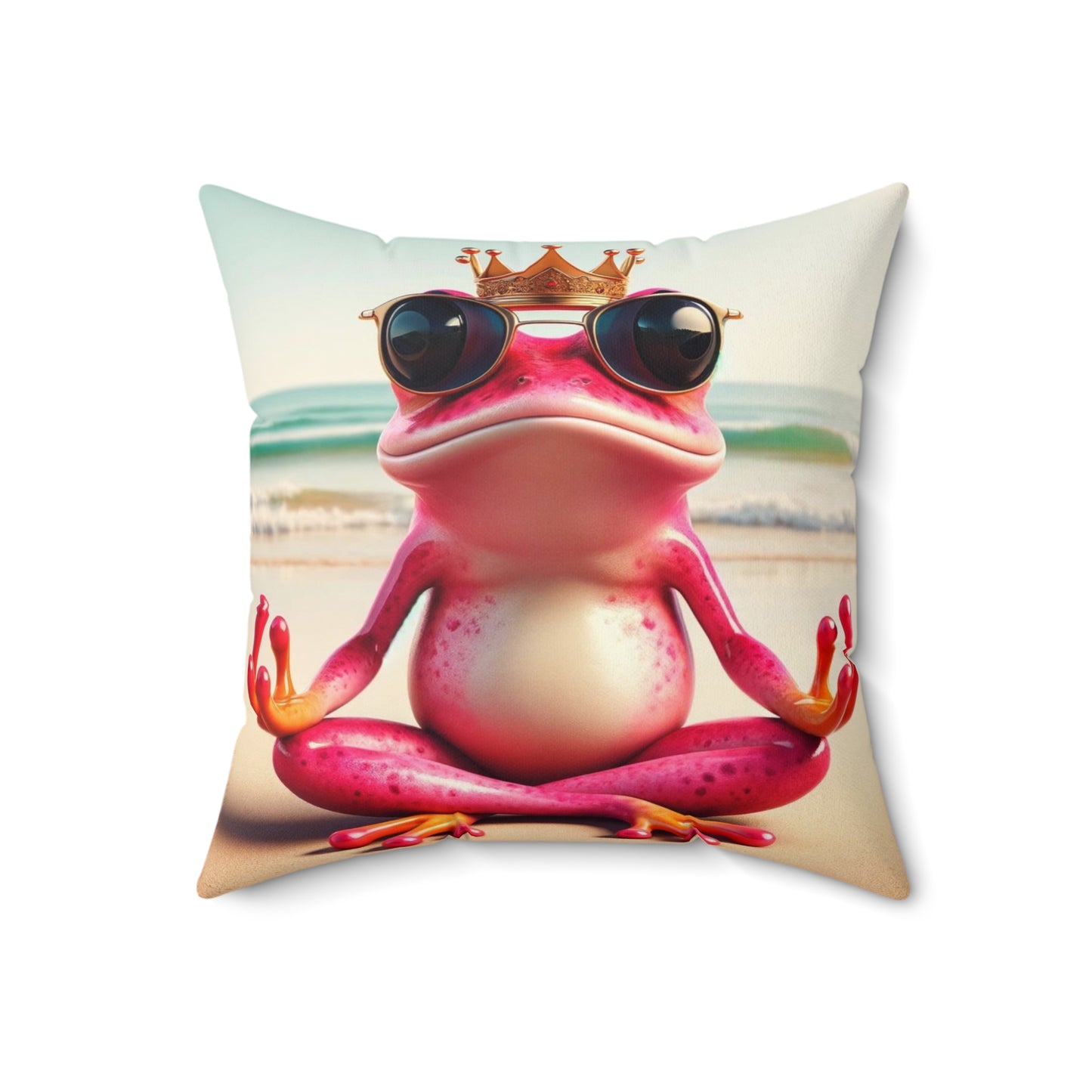 Pink Frog | Spun Polyester Square Pillow - King