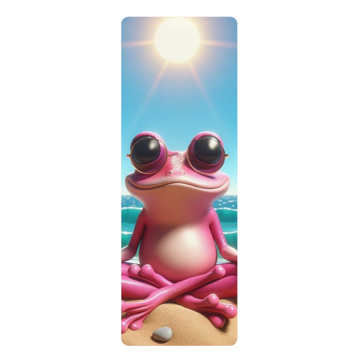 Pink Frog Rubber Yoga Mat - Froggie Day