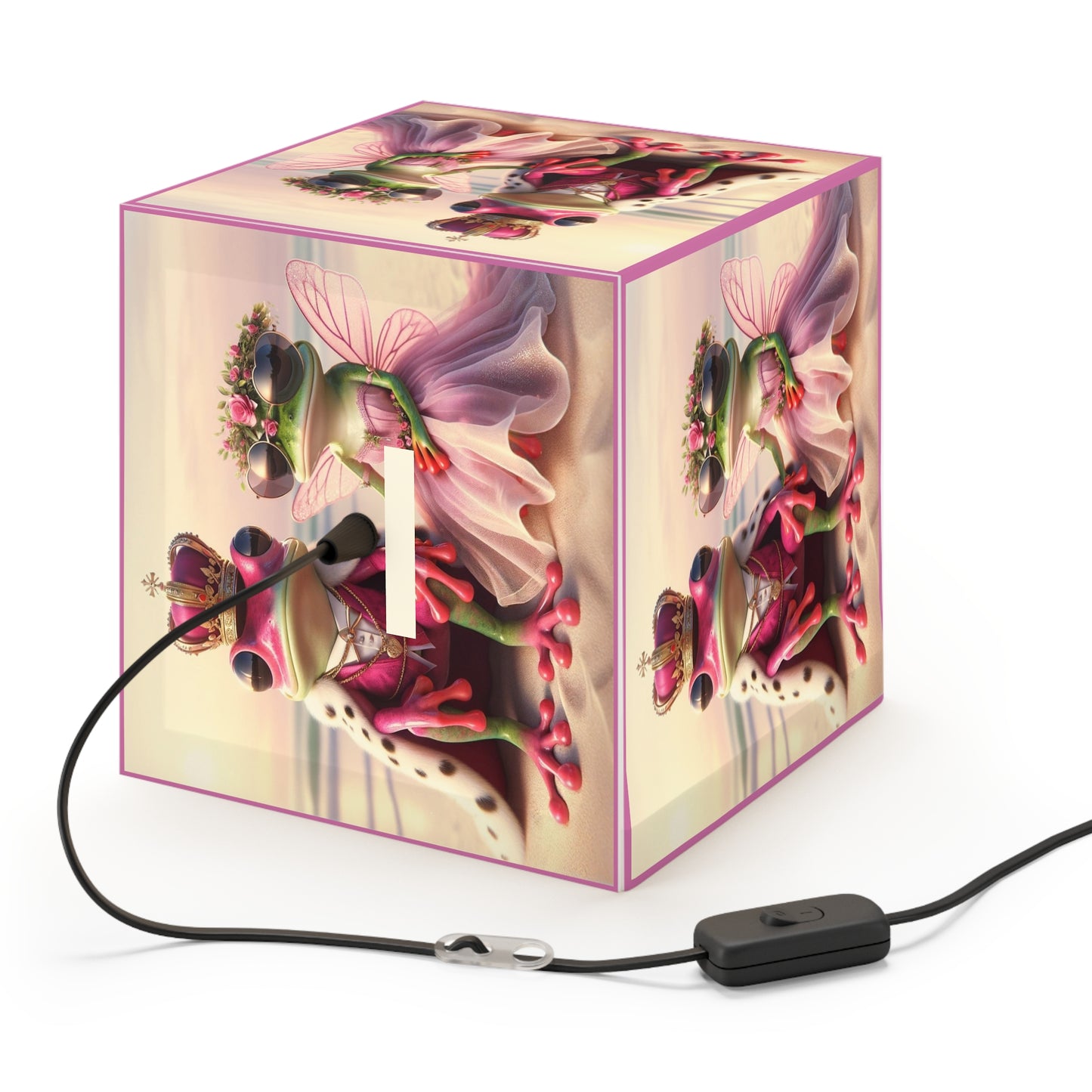 Light Cube Lamp | Pink Frog