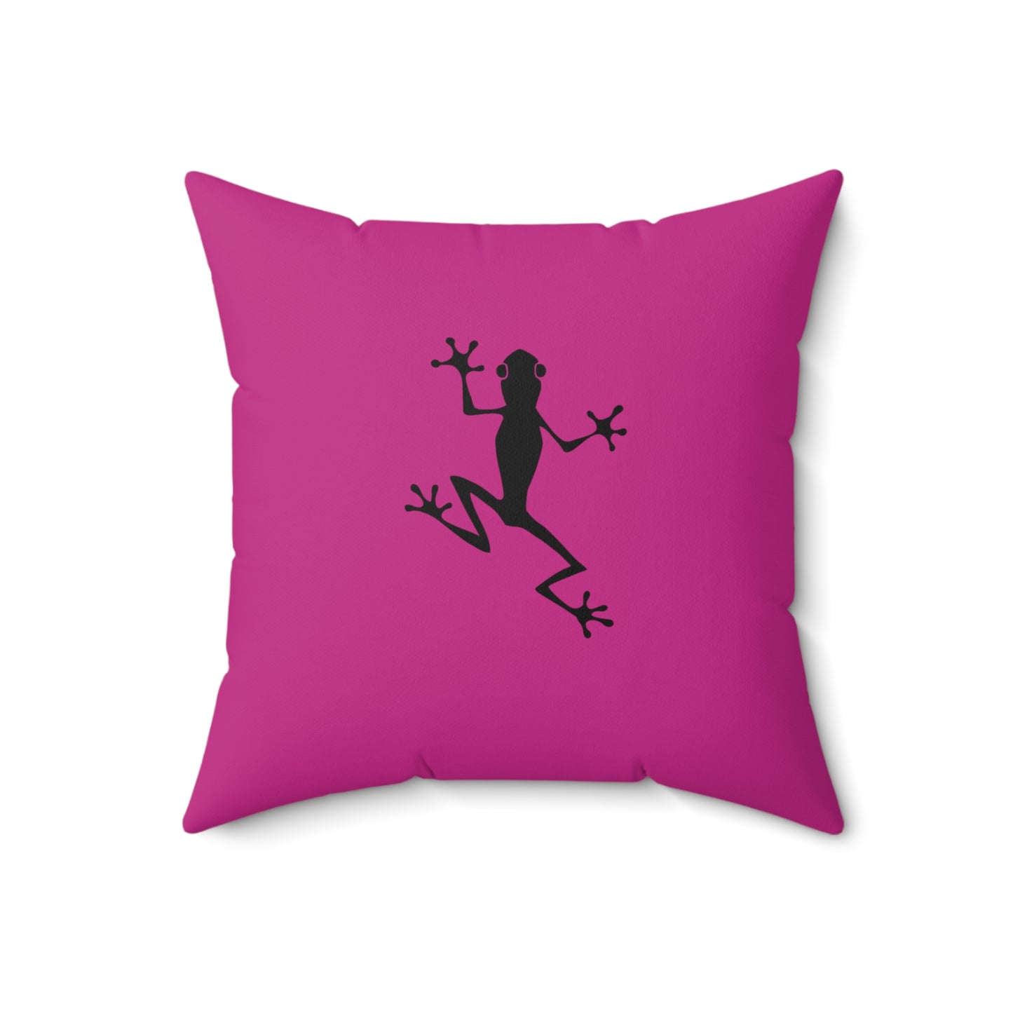 Pink Frog | Spun Polyester Square Pillow