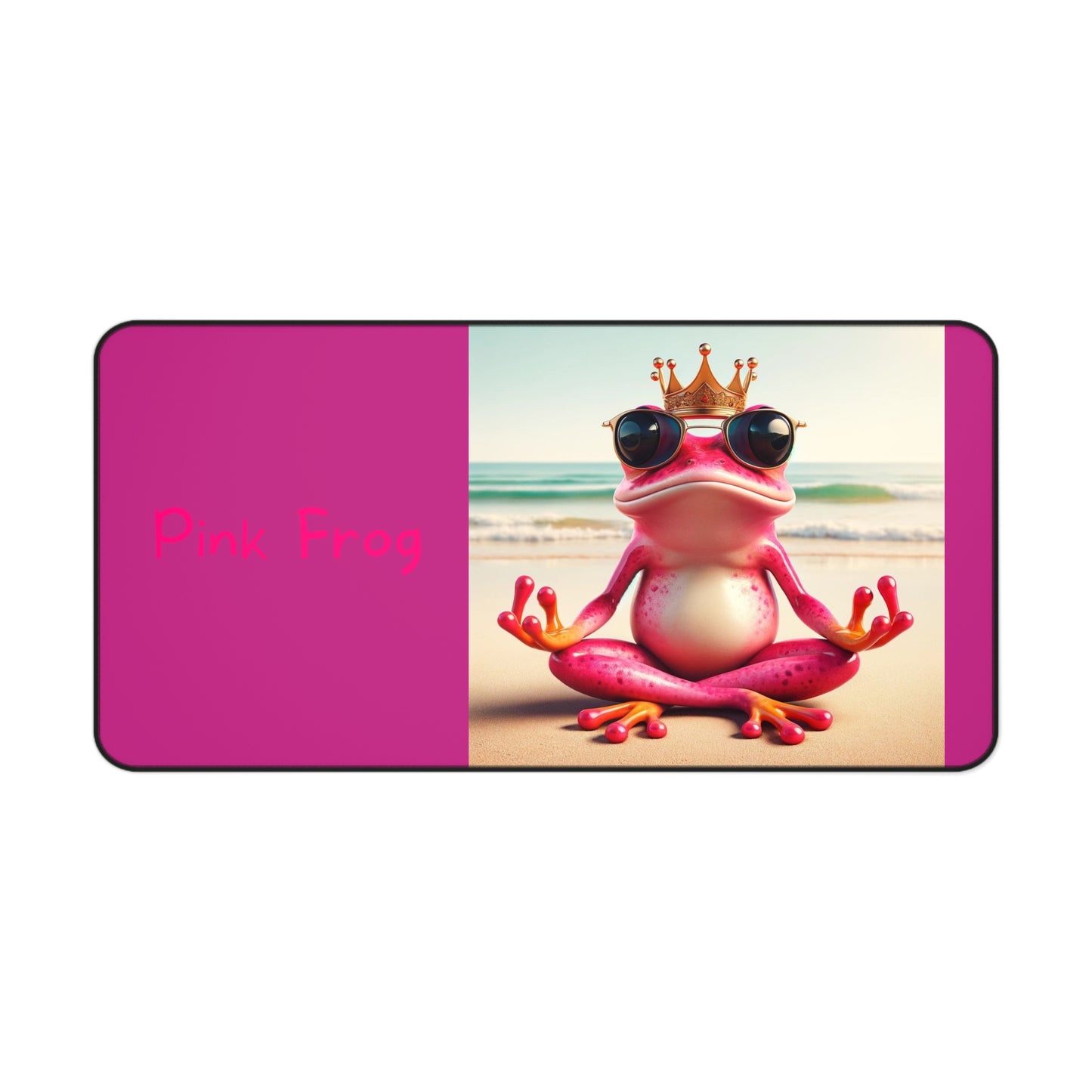 Pink Frog Desk Mat For Computer | Mouse Tracking Pad